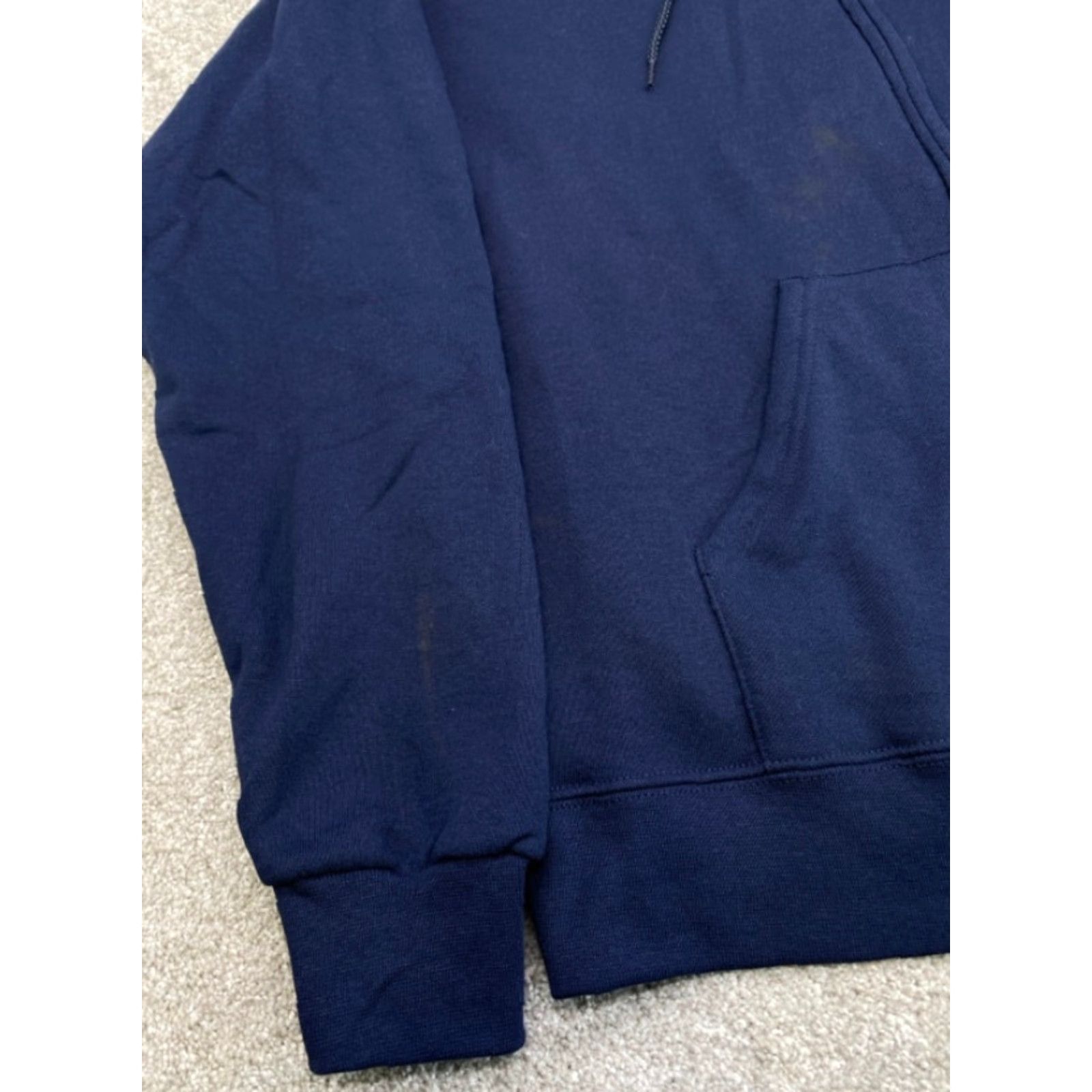 Champion VINTAGE Champion Hoodie Mens M Navy Blue Fleece Pockets Logo 90s Size US M / EU 48-50 / 2 - 2 Thumbnail