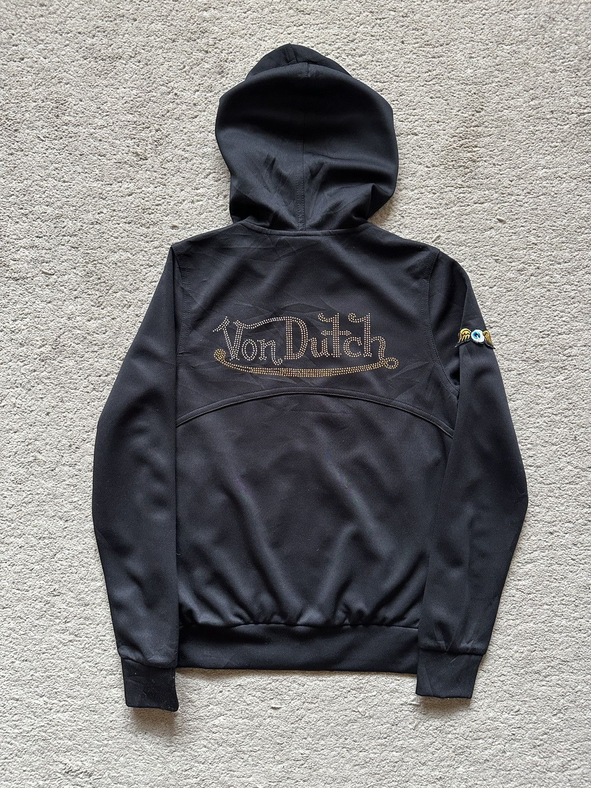 Von Dutch 2000s Vintage Von Dutch Rhinestone Logo Hoodie Size S / US 4 / IT 40 - 1 Thumbnail