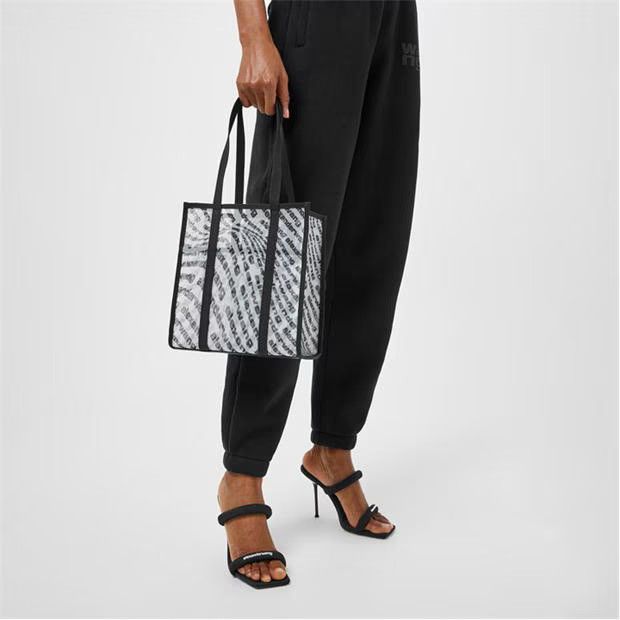 Alexander Wang o1g2r1mq0824 Size: OS / Freeze Logo Small Tote White Black Size ONE SIZE - 4 Thumbnail