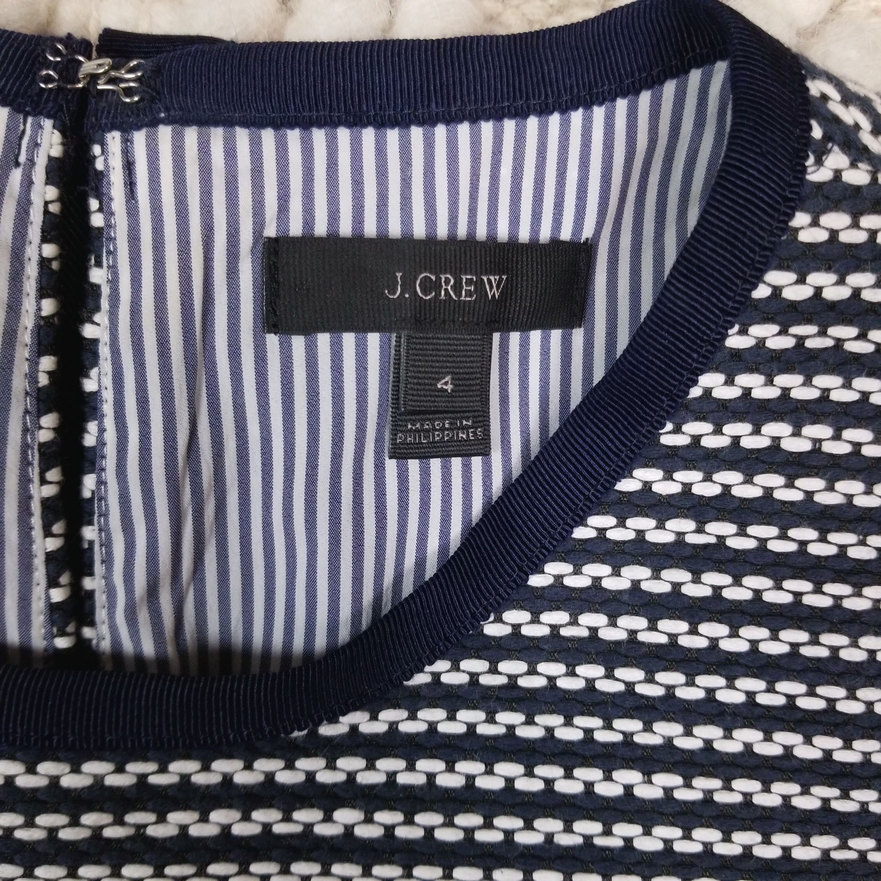 J.Crew Striped Sheath Dress Size S / US 4 / IT 40 - 8 Thumbnail