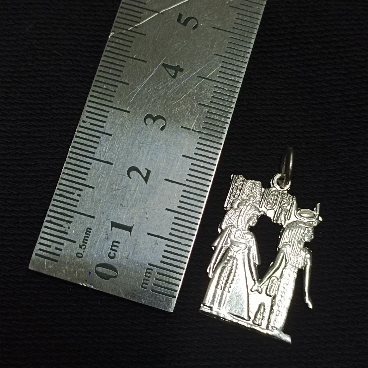 Handmade Silver-plated pharaonic jewelry piece, handmade Size ONE SIZE - 2 Thumbnail