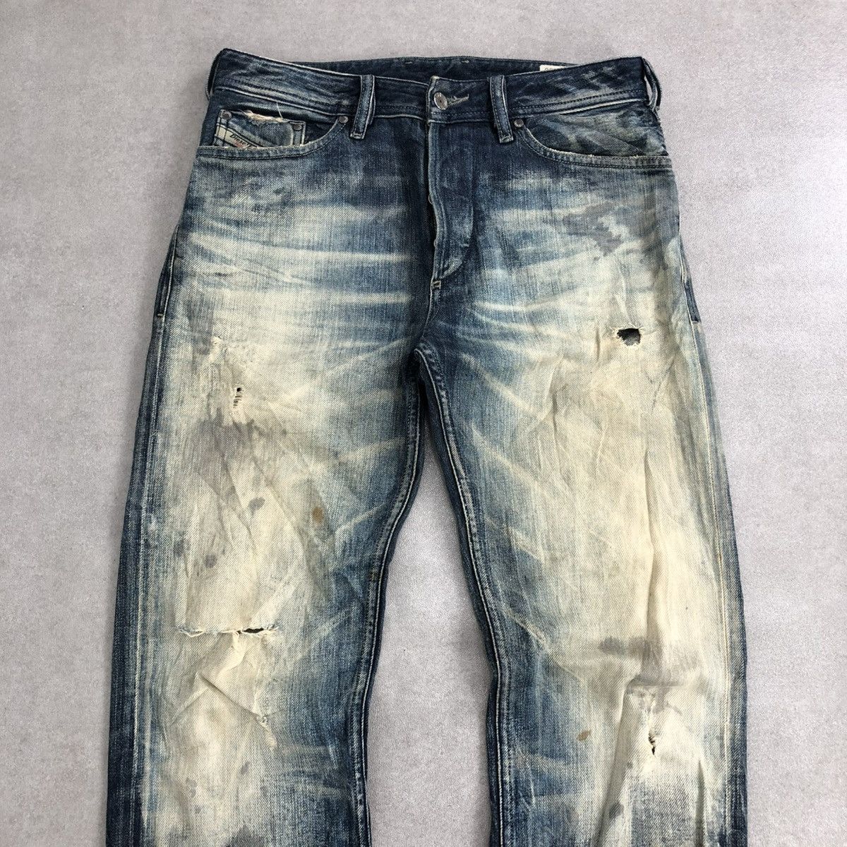 Diesel × If Six Was Nine × Le Grande Bleu (L.G.B.) 🇮🇹 2000s Diesel Industry Koolter Distressed Faded Jeans Size US 29 - 2 Thumbnail