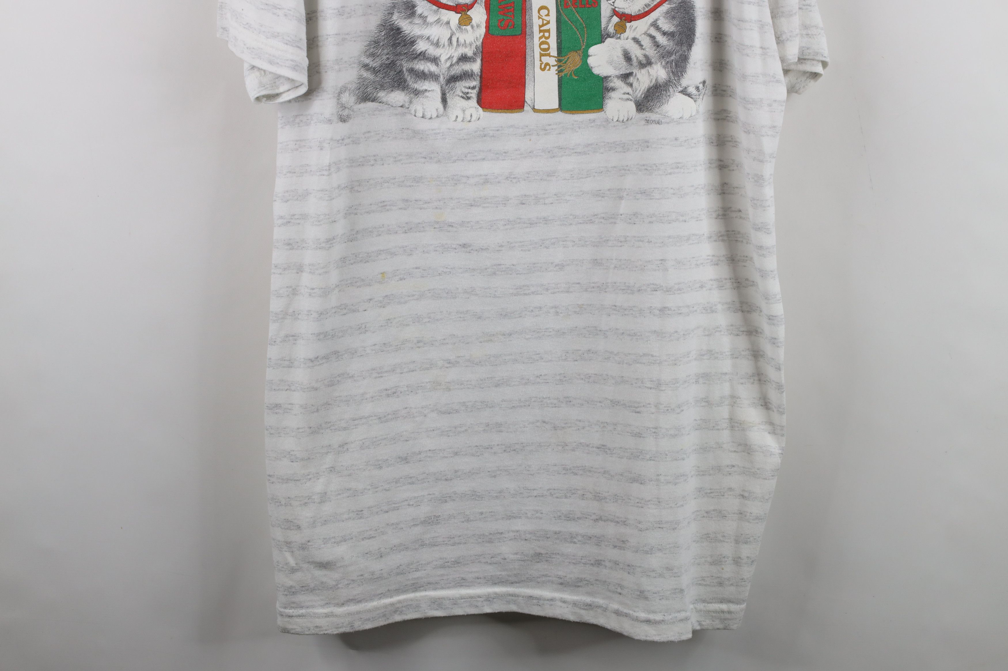Vintage Vintage 90s Streetwear Christmas Kitten Night Gown T-Shirt Size ONE SIZE - 3 Thumbnail