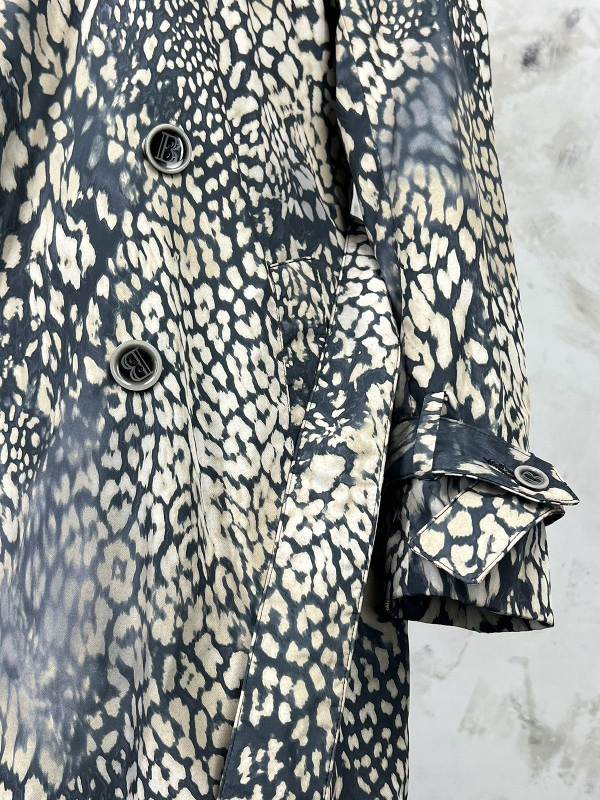 Balmain Vintage Balmain Animal Print Trench Coat Jacket Size M - L Size M / US 6-8 / IT 42-44 - 7 Thumbnail