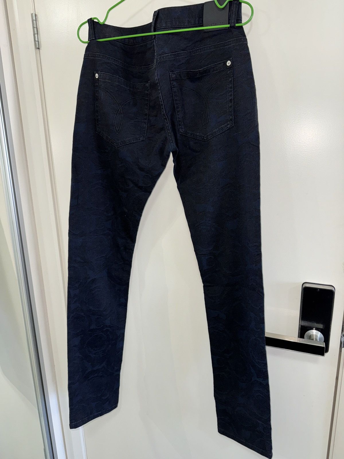Versace Baroque Jeans Cody Fit Dark Navy blue Medusa Print Slim Size US 31 - 5 Thumbnail