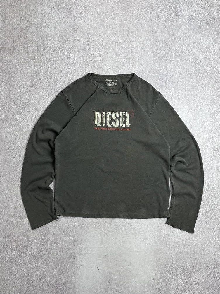 Diesel × Vintage Vintage Diesel Avantgarde Grunge Longsleeve Shirt Y2K XL Size US XL / EU 56 / 4 - 1 Thumbnail
