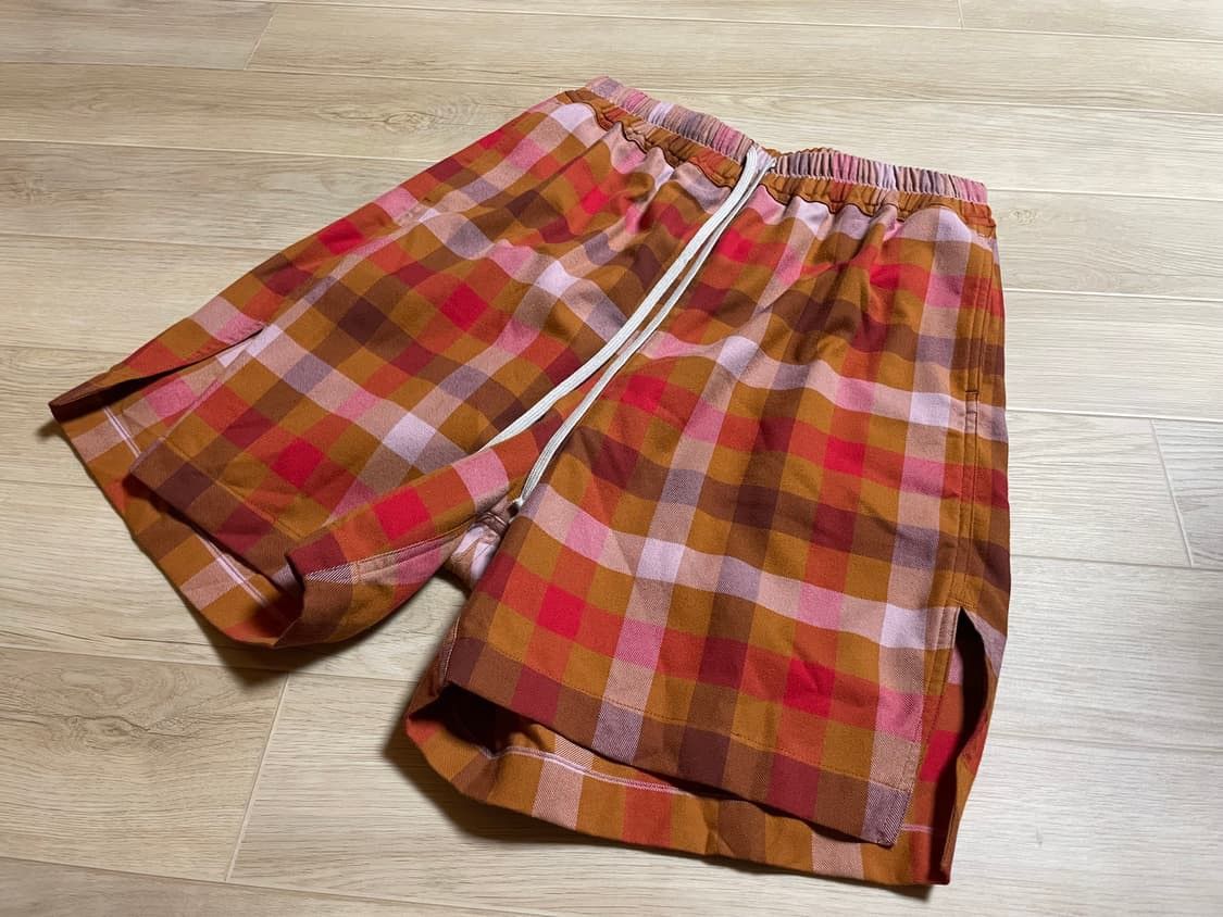 Rick Owens Rick Owens Plaid Orange Shorts Size US 30 / EU 46 - 1 Thumbnail