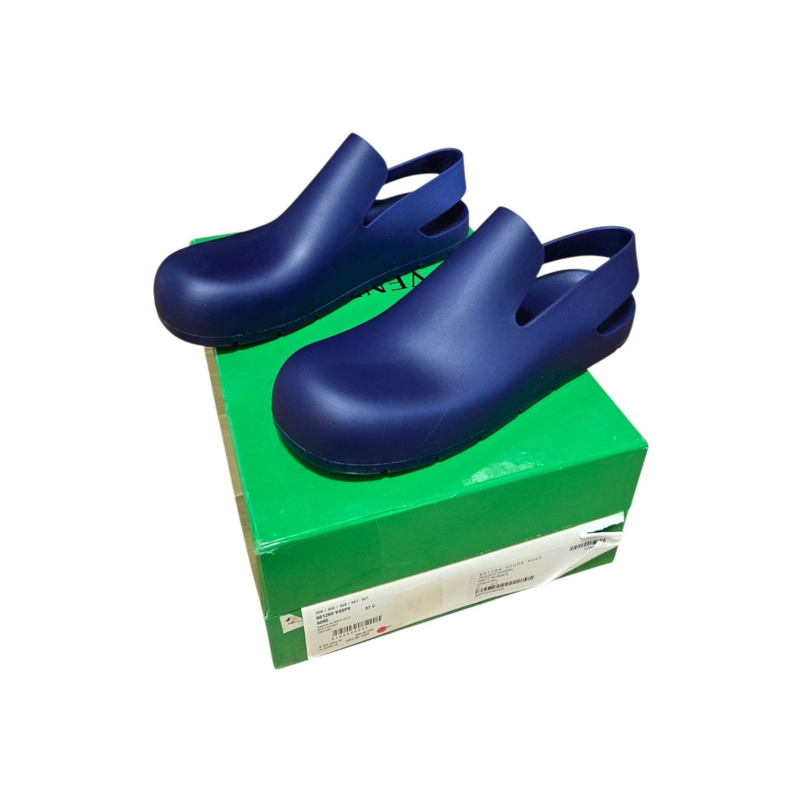 Bottega Veneta Puddle Loafers Matt Rubber Unicorn Blue