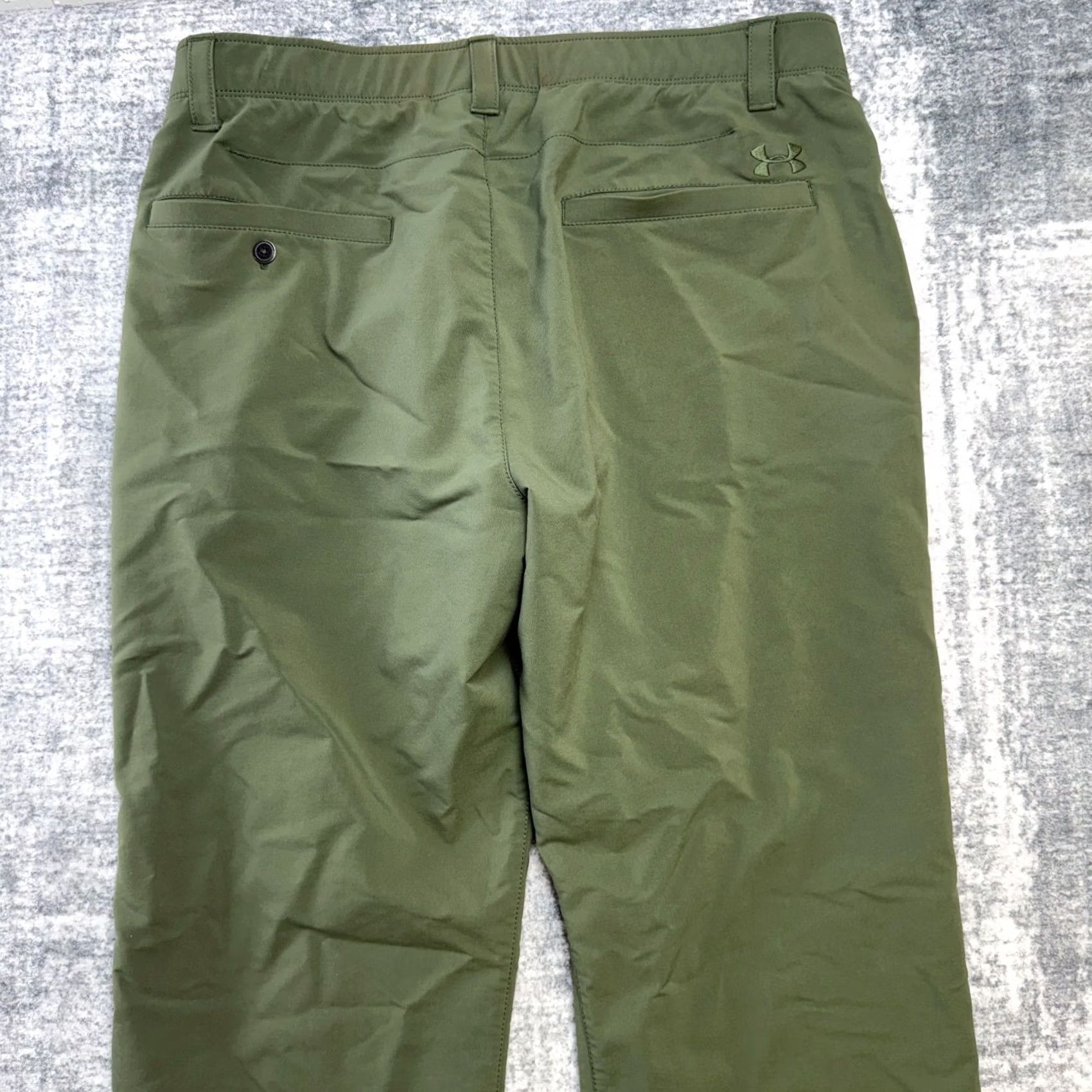 Under Armour Under Armour Pants Mens 36x34 Green Nylon Polyester Spandex Chino Flat Front Pockets Stretch Size US 36 / EU 52 - 7 Thumbnail