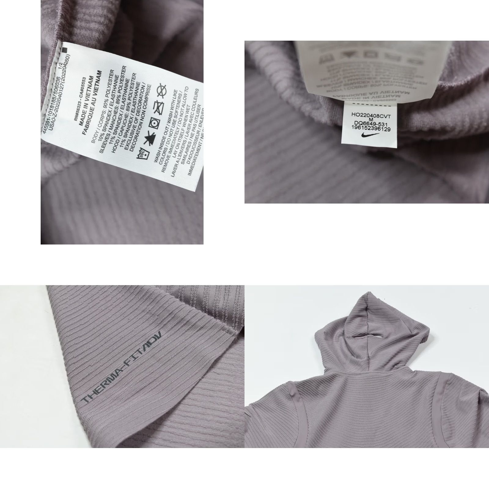 Nike Nike Therma-Fit ADV Division Running Mid-Layer Top Purple Stretch Womens Medium Shirt Size M / US 6-8 / IT 42-44 - 9 Thumbnail