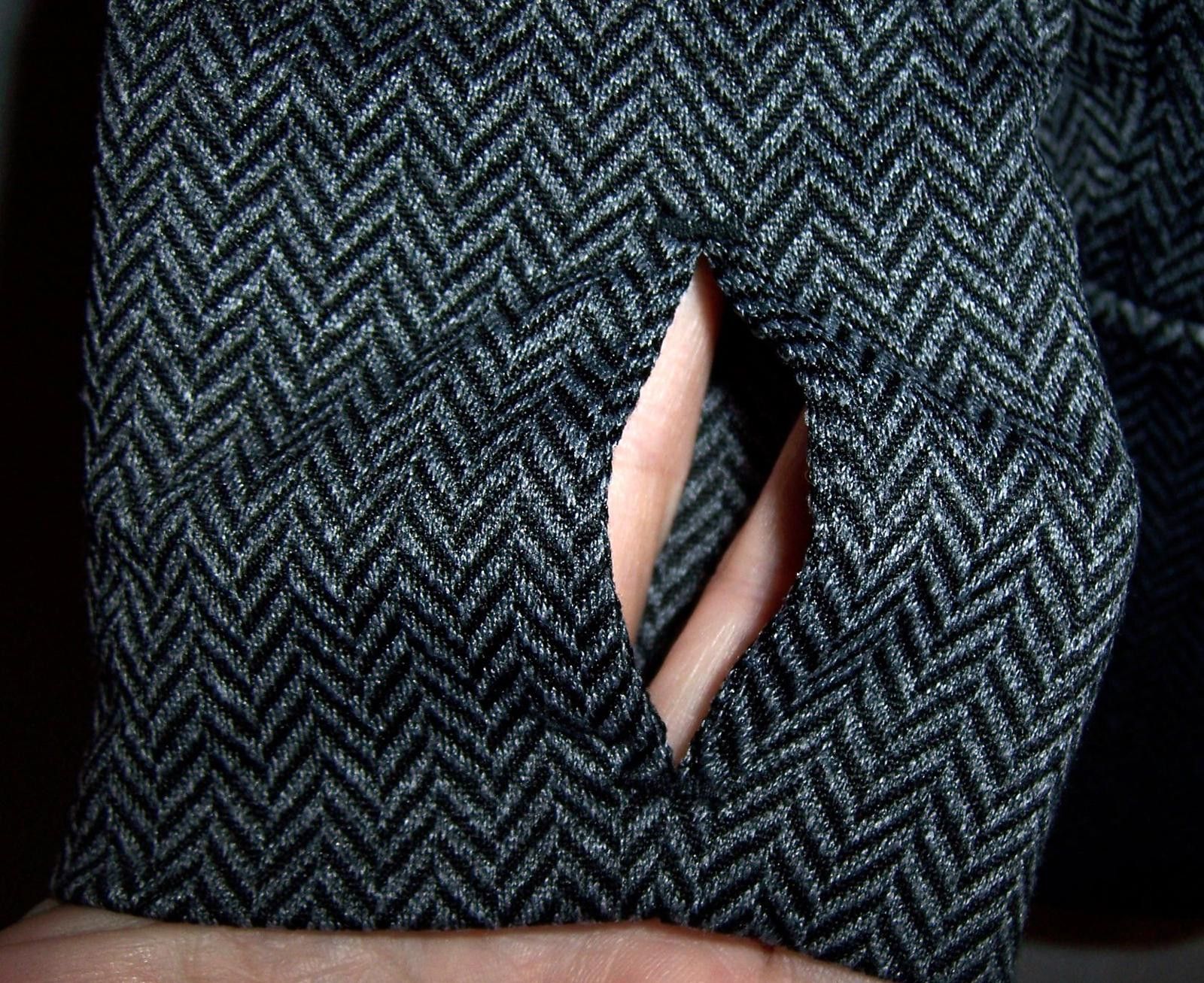 Mondetta Mondetta Women's Black/Gray Herringbone Hooded Jacket L Size ONE SIZE - 3 Thumbnail
