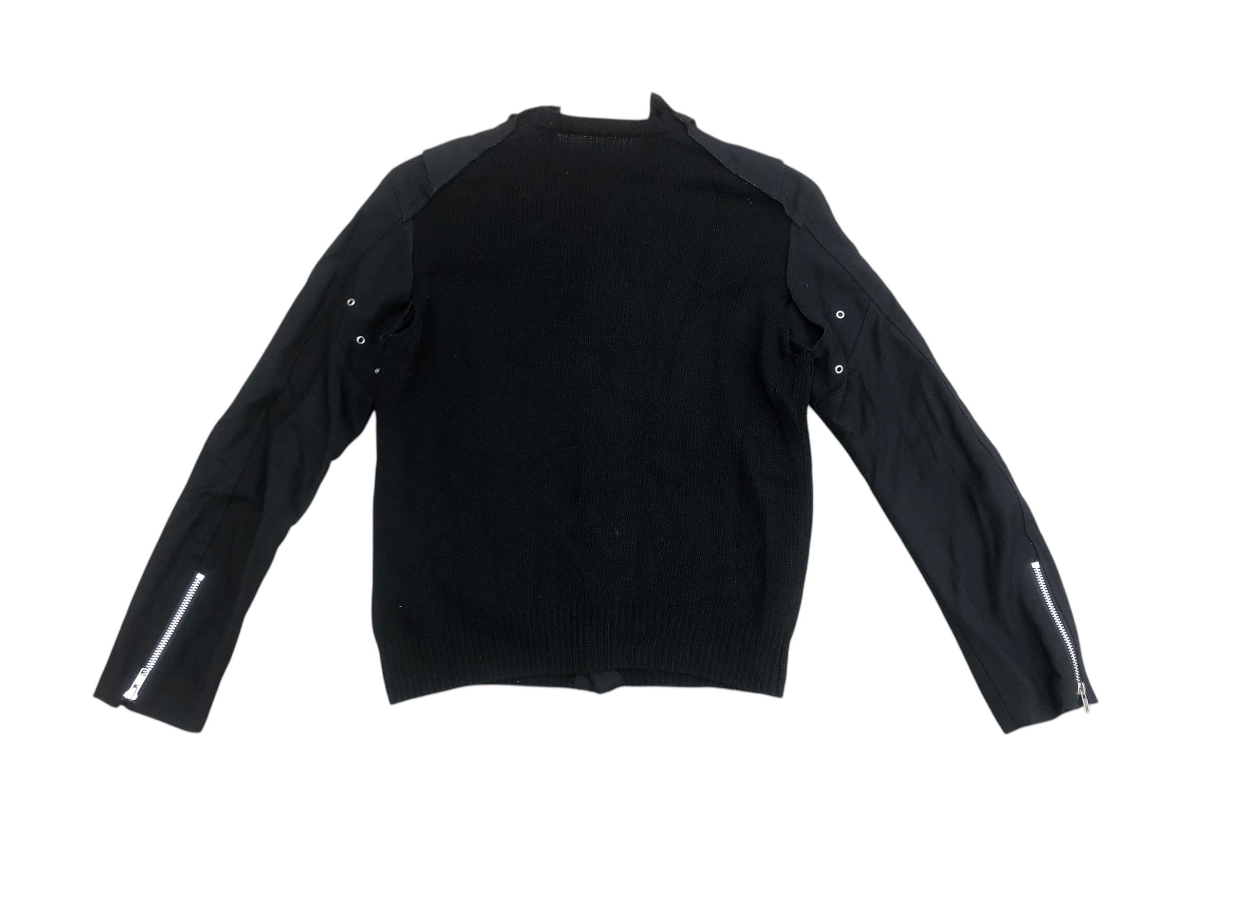 Comme des Garcons Archive AD2013 COMME DES GARCONS Biker Jacket Wool Cardigan Size US S / EU 44-46 / 1 - 2 Thumbnail