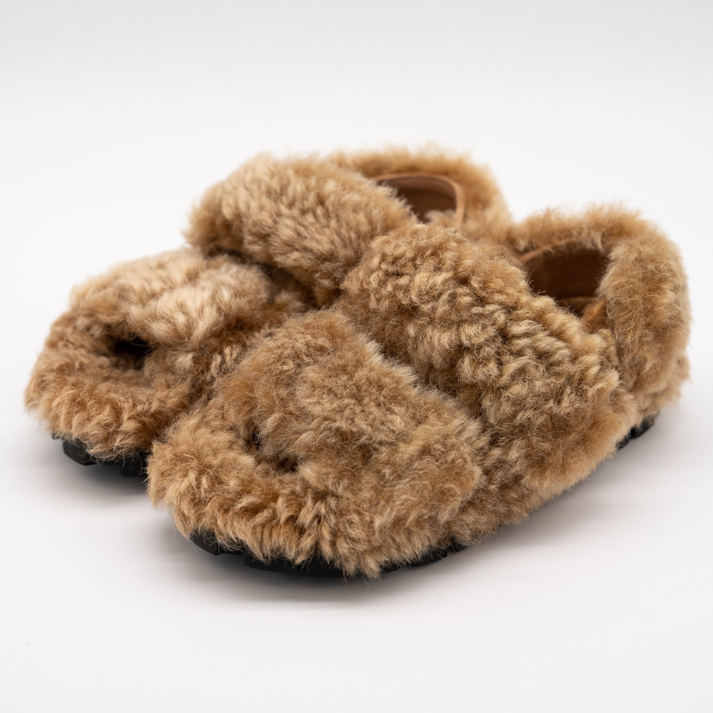 Miu Miu 36eu 6 US Miu Miu Camel Brown Shearling Sandals Size US 6 / IT 36 - 1 Thumbnail