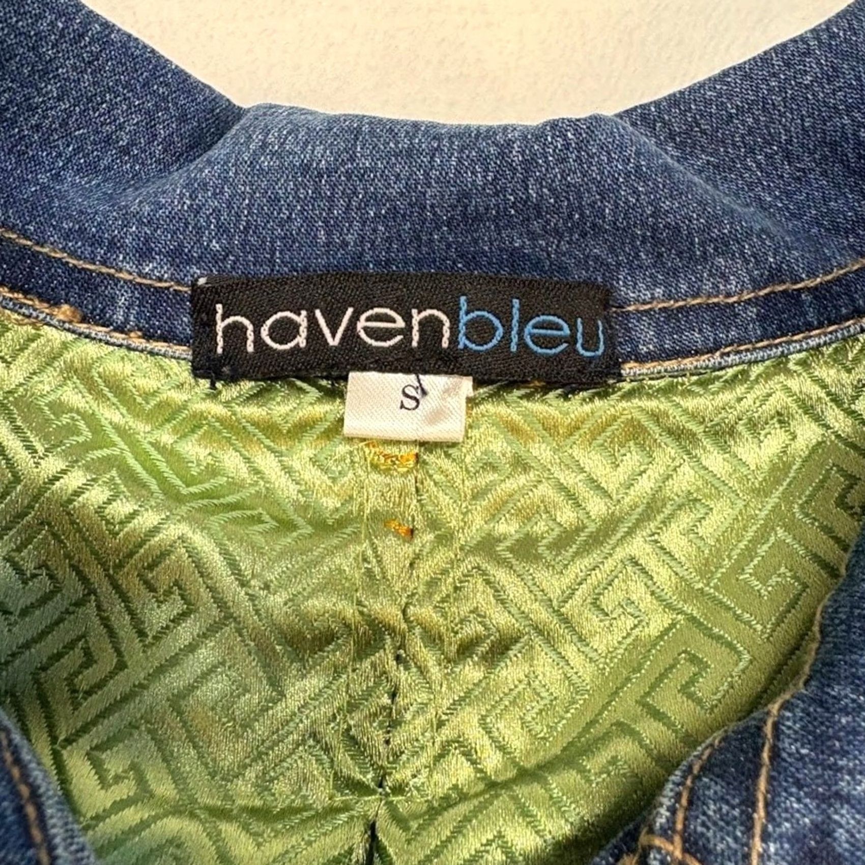 Denime VINTAGE Denim Suit Jacket and Blue Jeans Beaded Womens Size S Size 28" / US 6 / IT 42 - 5 Thumbnail