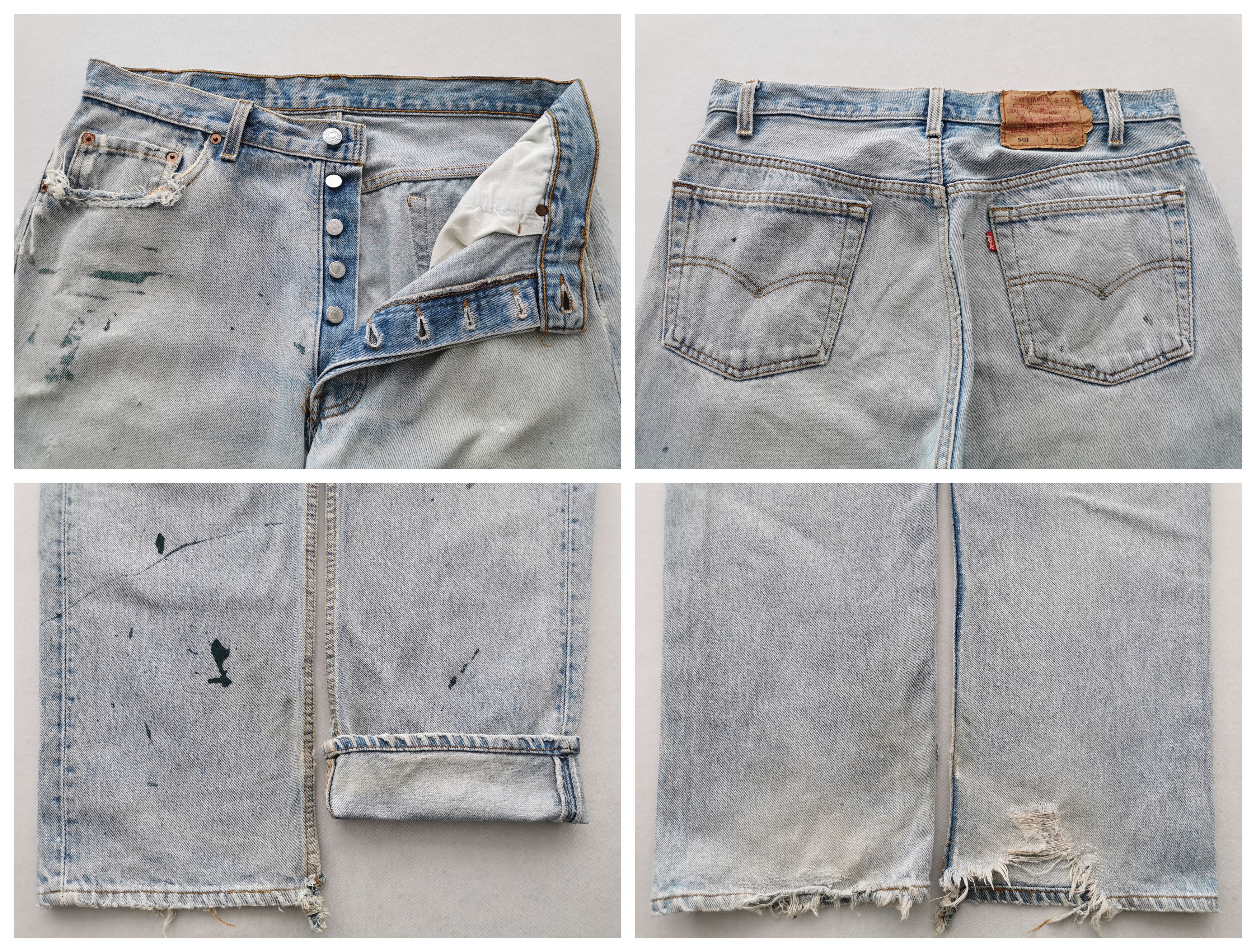 Levi's Distressed Vintage 90s Levis Lot 501 Denim Size 33/34x30 Size US 33 - 6 Thumbnail