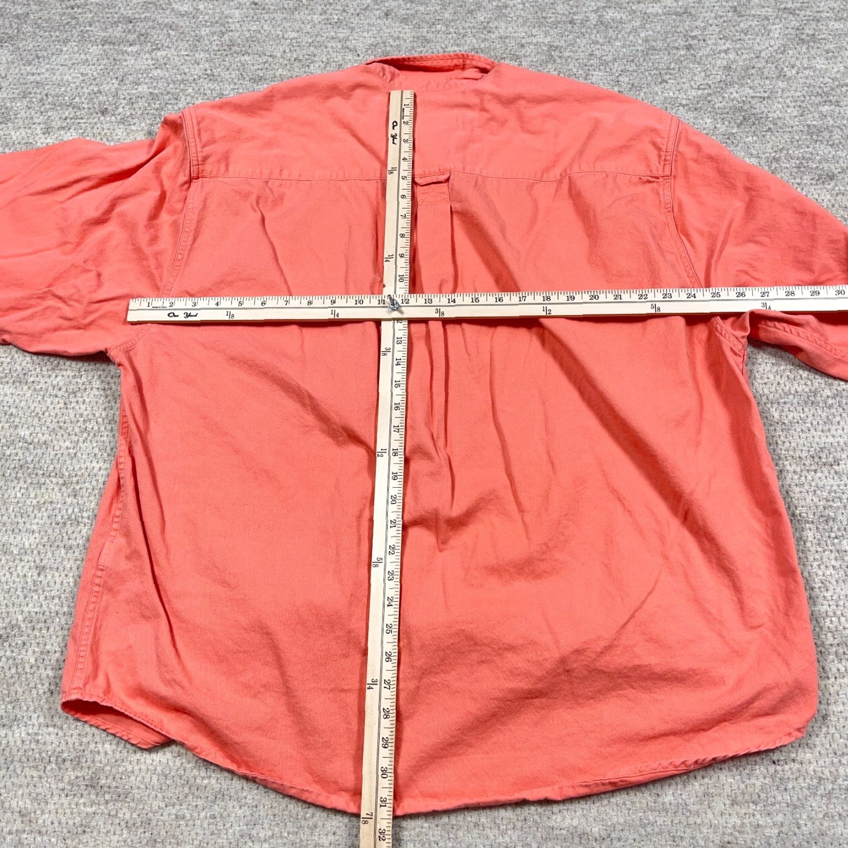Eddie Bauer Vintage Eddie Bauer Button-Up Denim Shirt Men 2XL Orange Collared Cotton Denim casual, travel, workwear, western 90s Mens Size US XXL / EU 58 / 5 - 7 Thumbnail