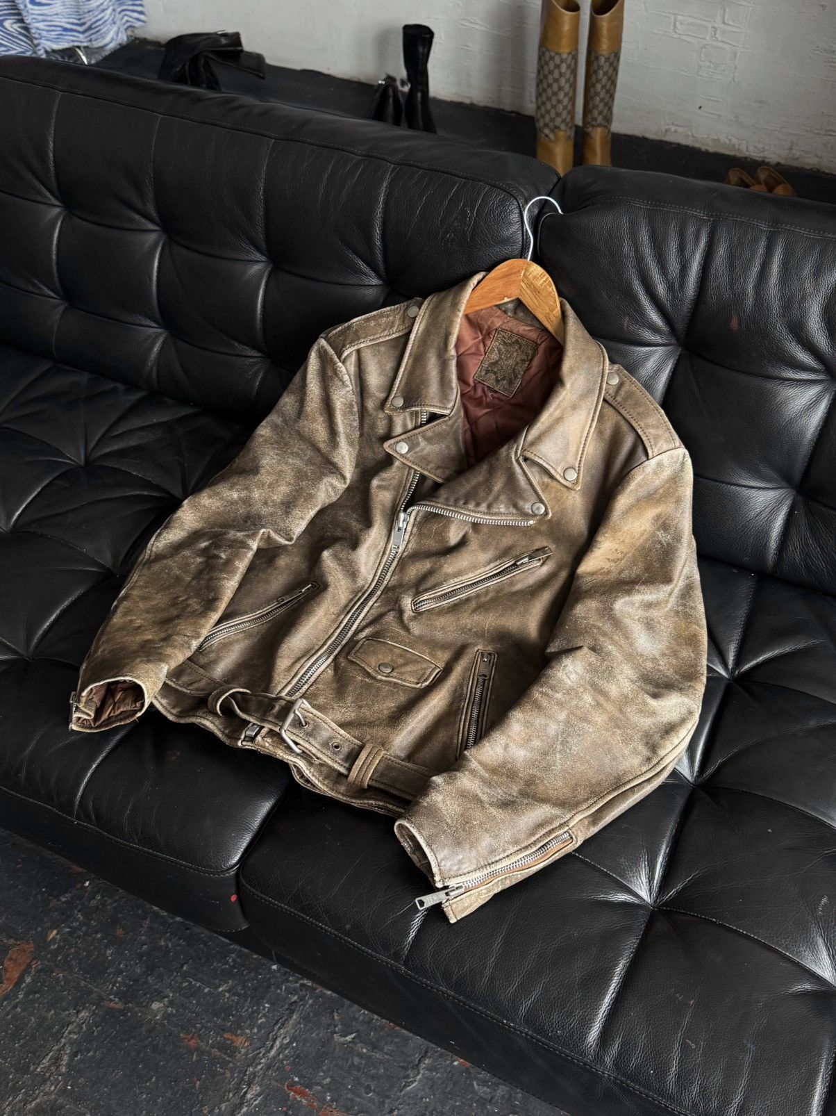 Genuine Leather Vintage German Cowhide Leather Motorcycle Jacket Distressed Size US L / EU 52-54 / 3 - 25 Thumbnail