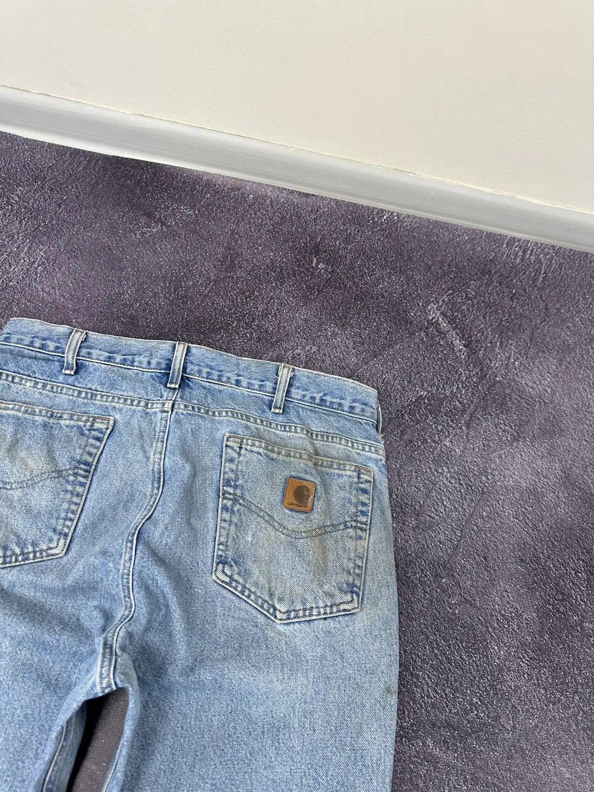 Carhartt × Vintage Vintage Carhartt Traditional Fit Blue Denim Work Hype Jeans Size US 34 / EU 50 - 7 Thumbnail