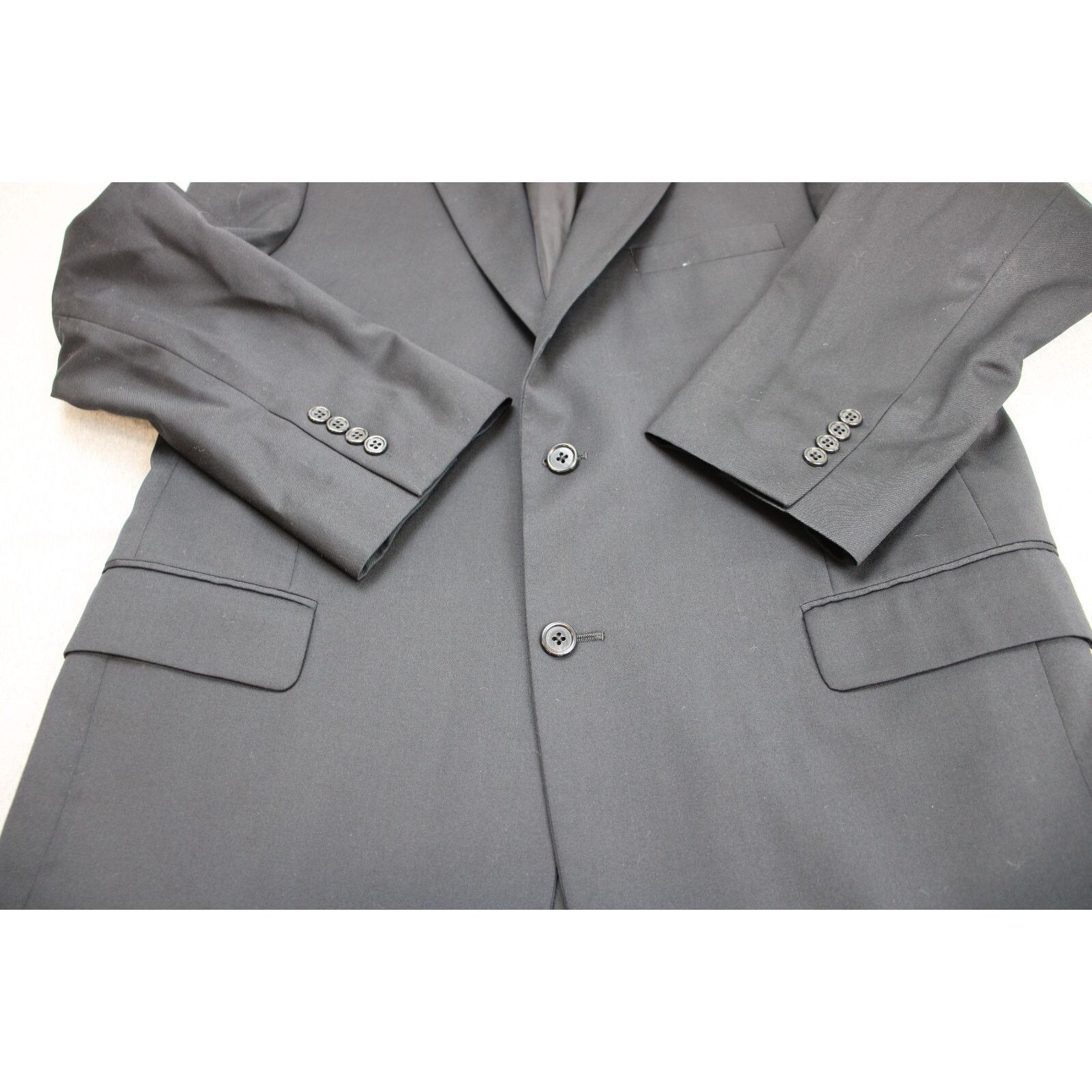 Jos. A. Bank Jos A Bank Blazer Men's 44R Black 100% Wool Single Breasted Size 44R - 7 Thumbnail