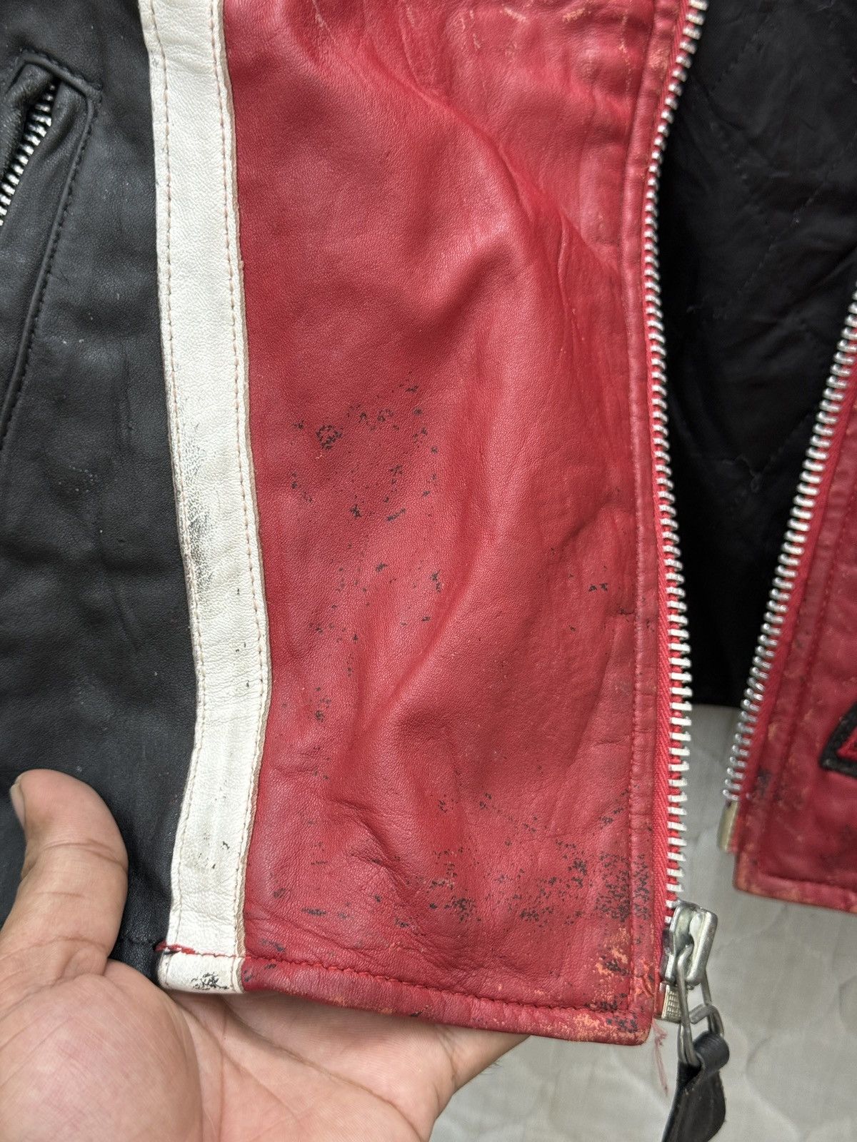 Avirex 🔥🔥🔥STEALS AVIREX VARSITY RACING LEATHER JACKET Size M / US 6-8 / IT 42-44 - 13 Thumbnail