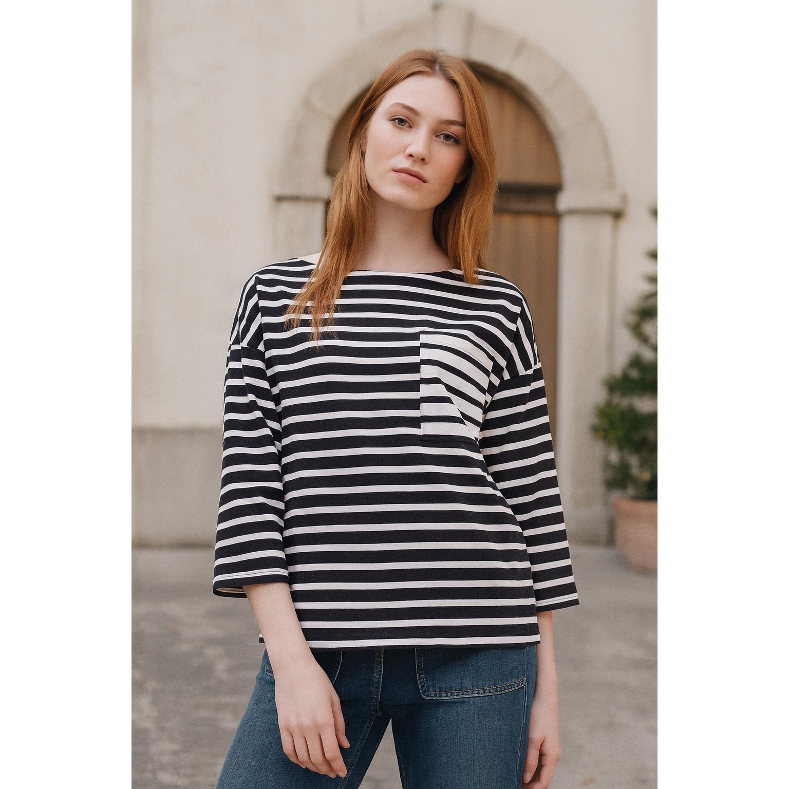 Kate Spade Kate Spade Classic Black & White Stripe Top – Large Size L / US 10 / IT 46 - 3 Thumbnail