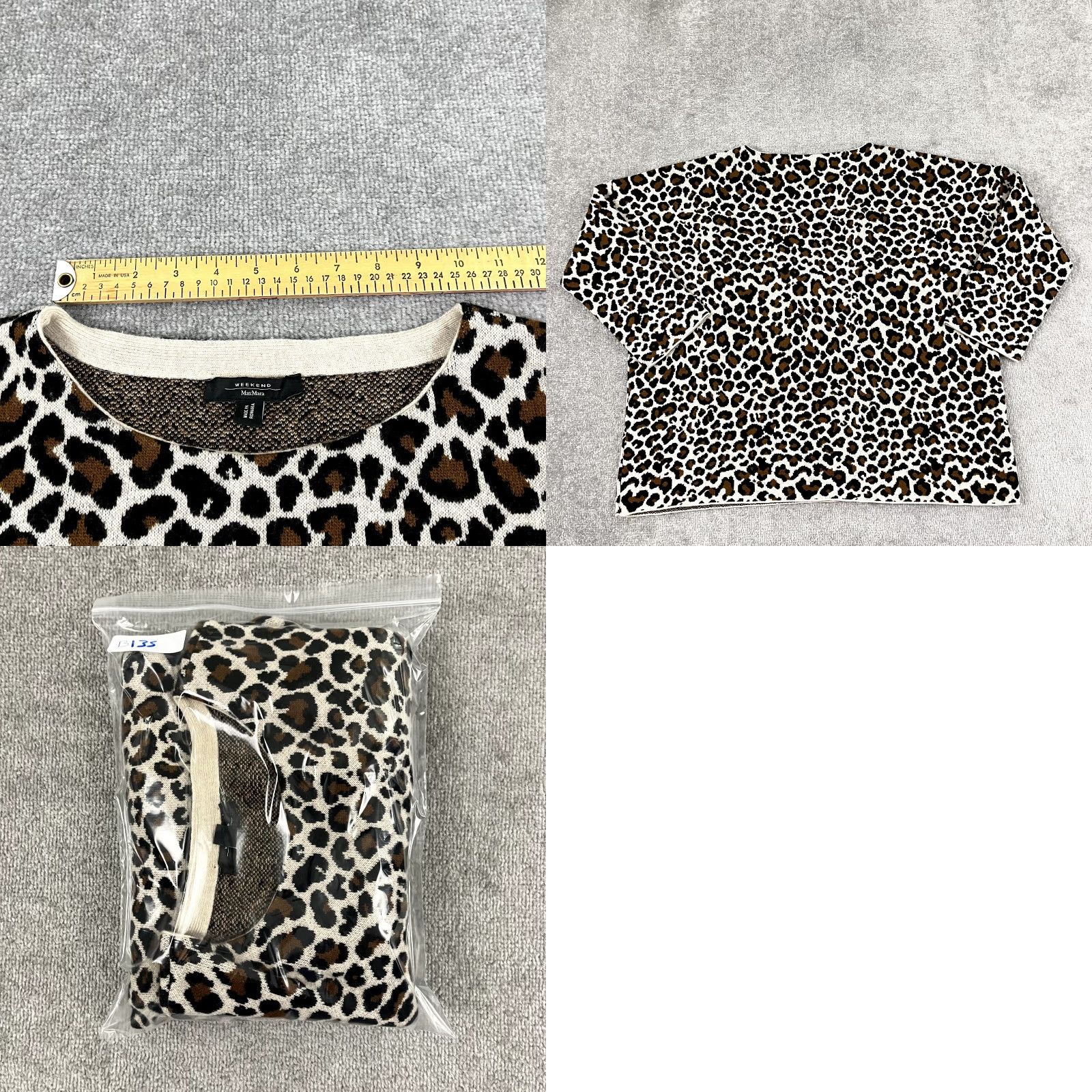 Vintage VINTAGE Weekend Max Mara Sweater Wool Animal Print Crew Neck Pullover Womens XL Size XL / US 12-14 / IT 48-50 - 8 Thumbnail