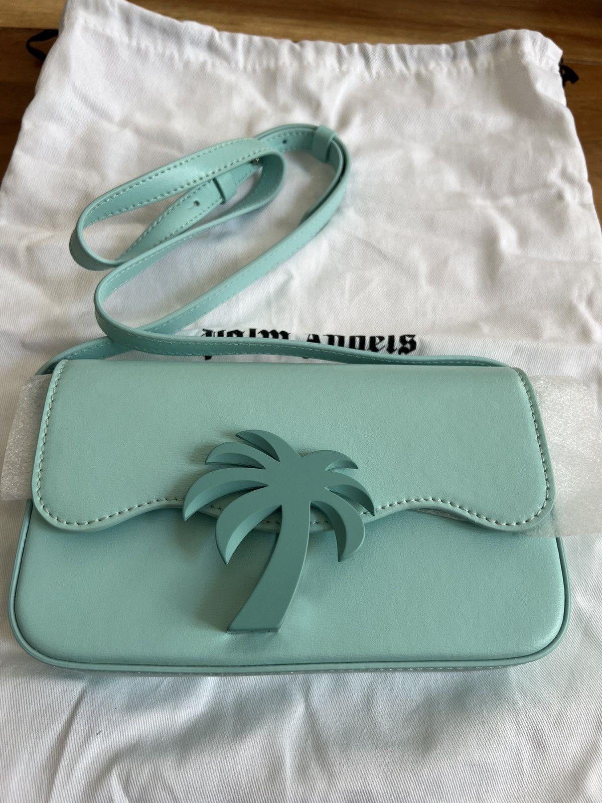 Palm Angels Palm Angels "Palm Beach" shoulder bag in blue calf leather Size ONE SIZE - 7 Thumbnail