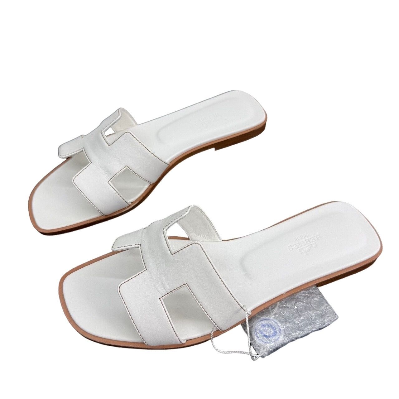 Hermes Hermès Oran White Leather Sandals Size 38.5 Size US 8.5 / IT 38.5 - 1 Thumbnail