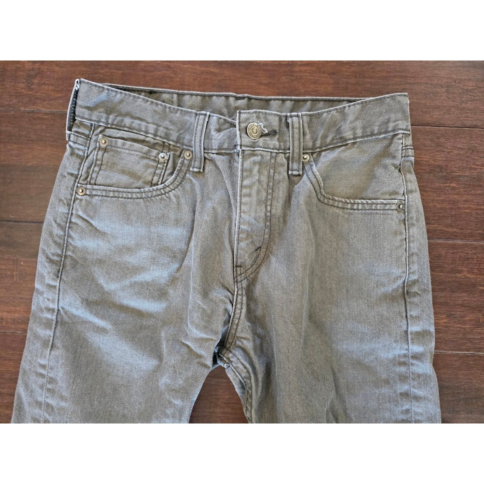 Levi's Levi's 508 Jeans Mens 29 x 30 Gray Regular Taper Fit Lightwe Size US 29 - 2 Thumbnail