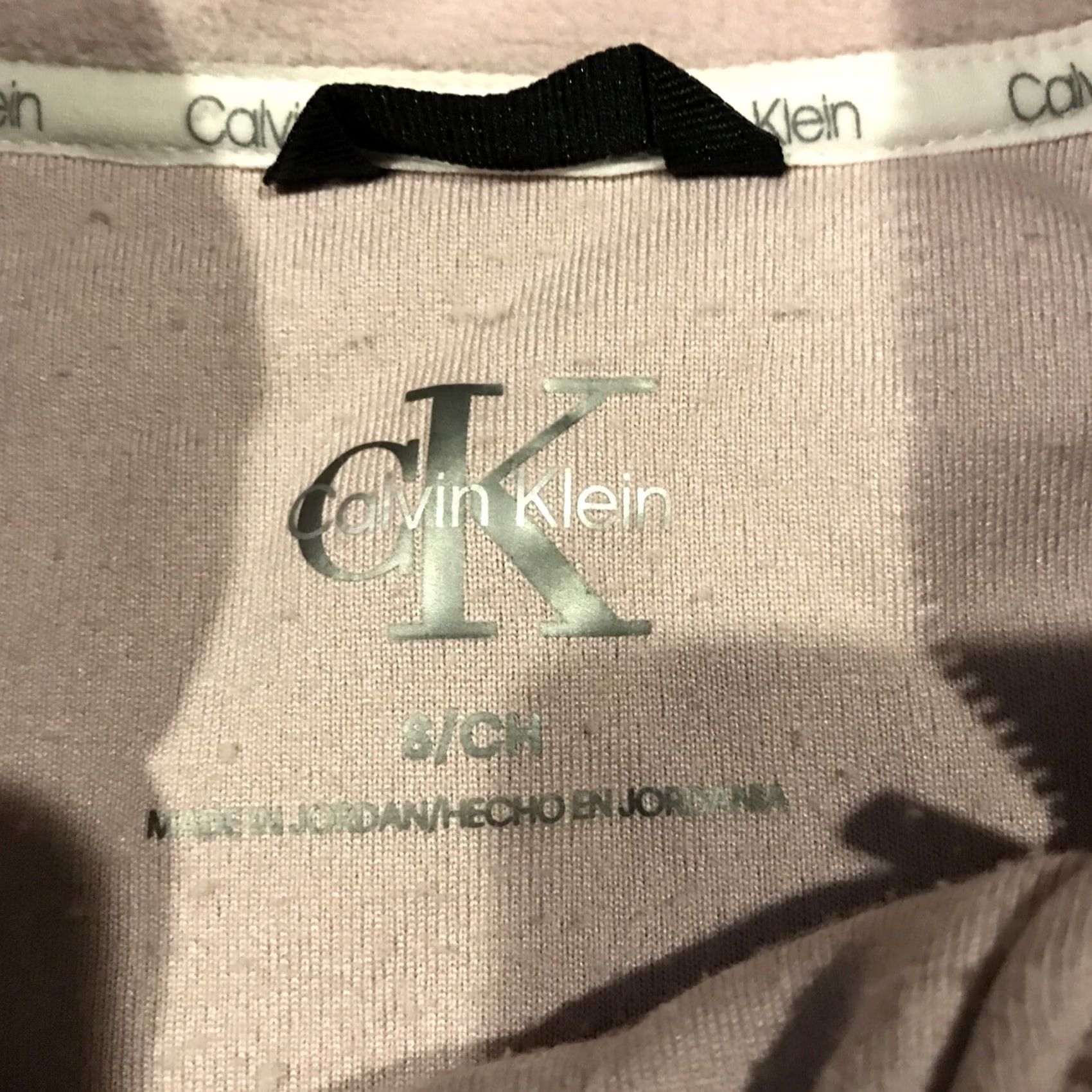 Calvin Klein Calvin Klein Sweater Womens Size S Pink Fleece Solid Pullover Designer Long Sleeve Collared Tight-Knit Logo Stretch A48 Size S / US 4 / IT 40 - 2 Thumbnail