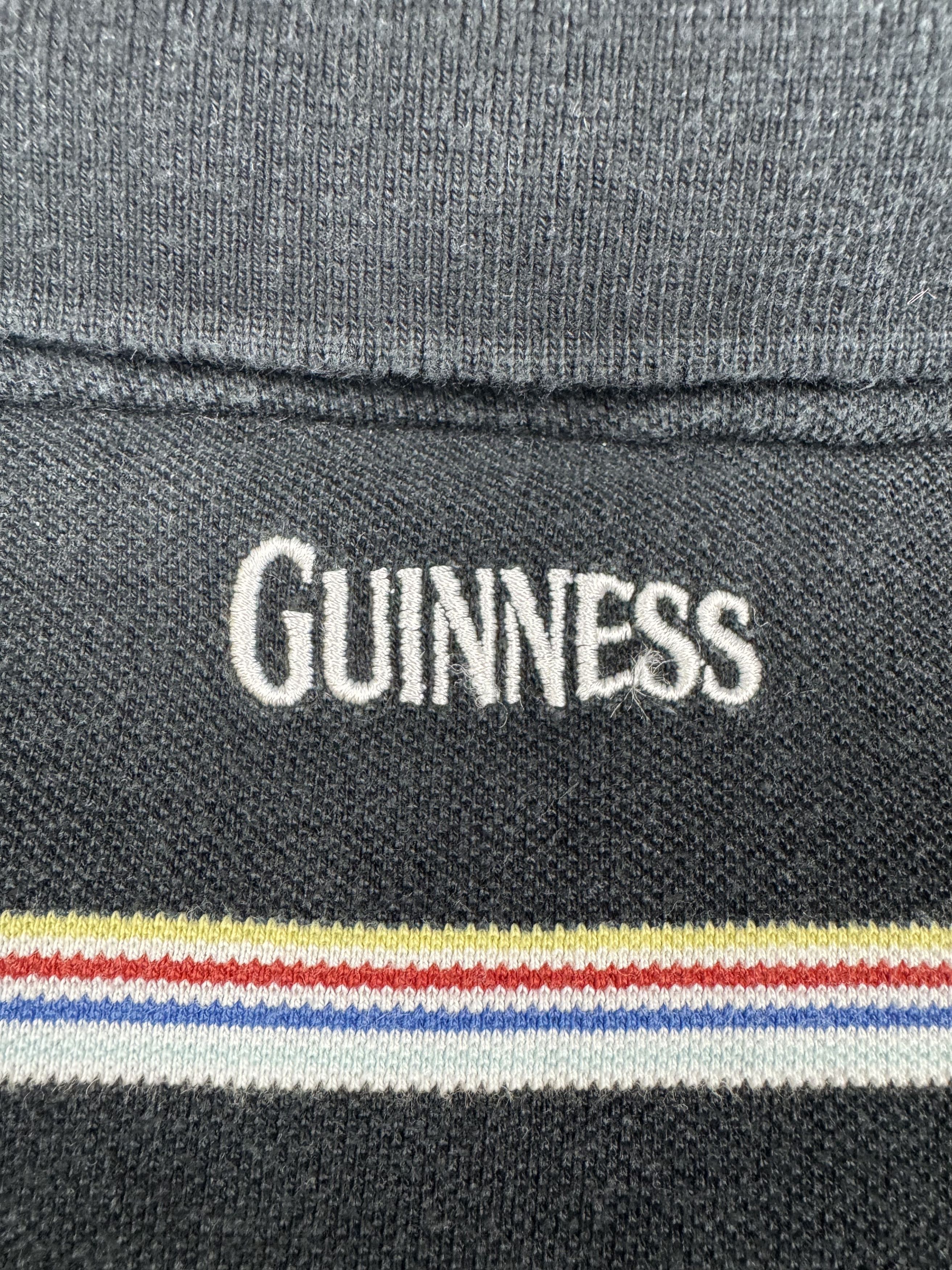 Vintage VINTAGE Guinness Logo Polo Shirt Size S Black Striped Size US S / EU 44-46 / 1 - 18 Thumbnail