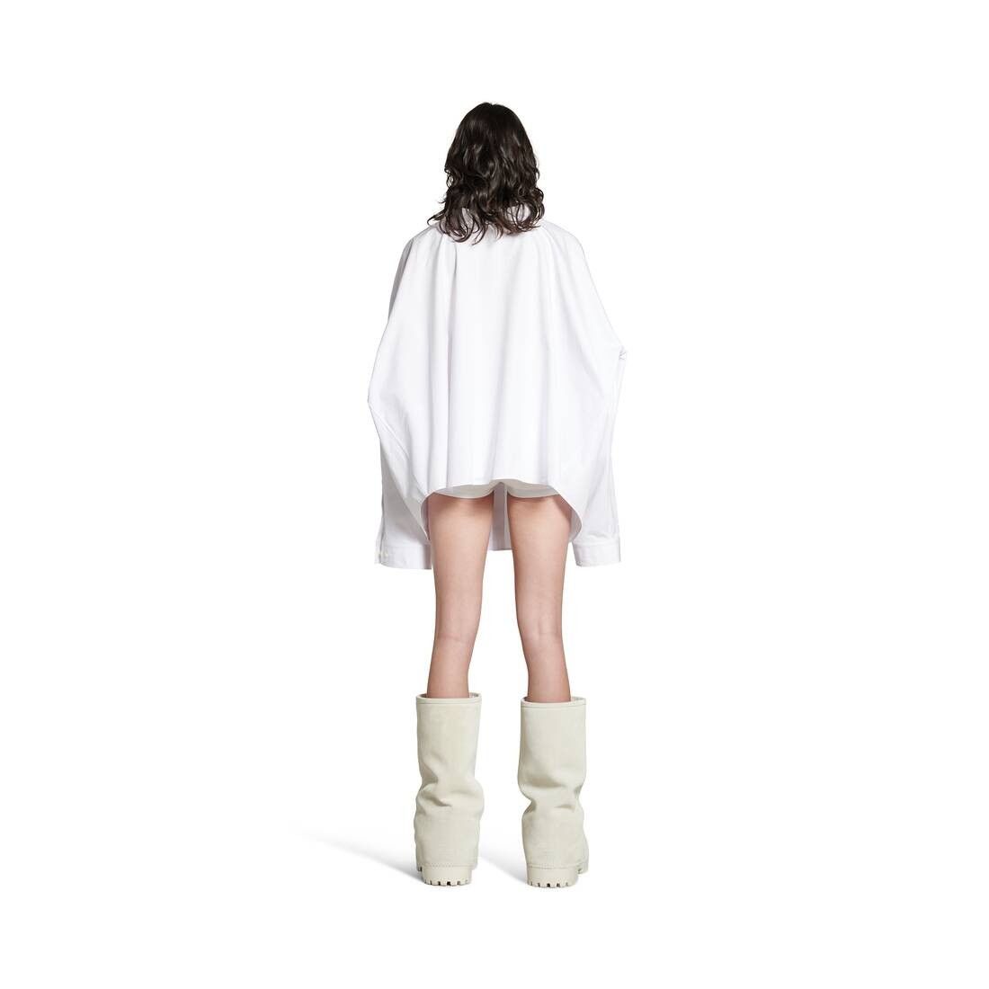 Balenciaga o1bcso1str0426 Asymmetric Shirt Large Fit in White Size XS / US 0-2 / IT 36-38 - 4 Thumbnail