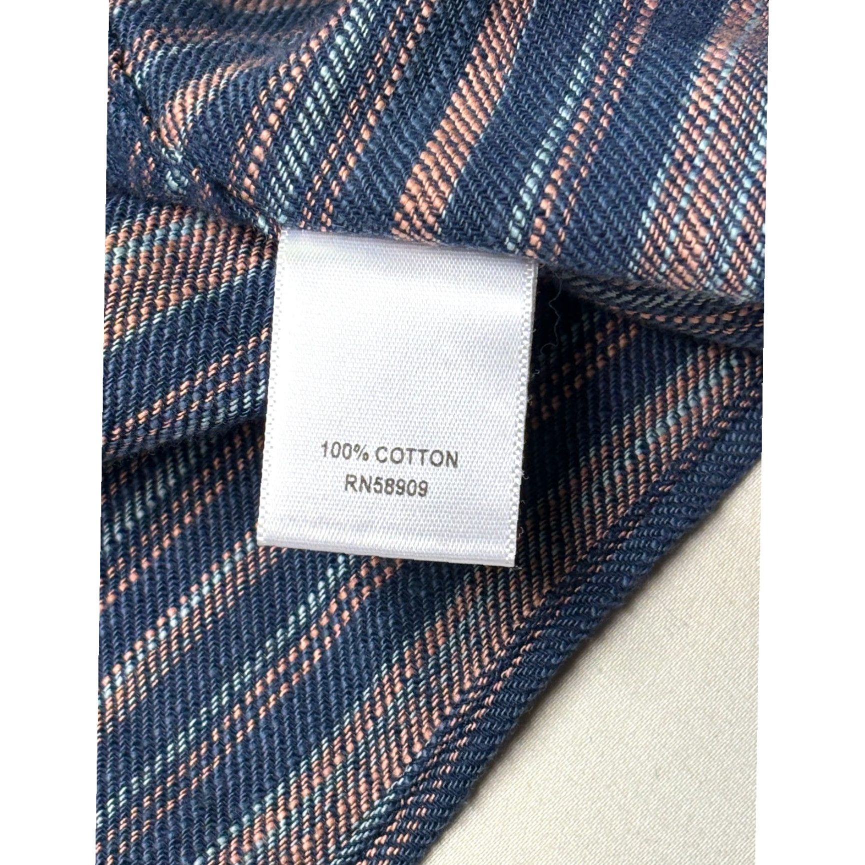 Vintage ROWM Mens Large Striped Button Up Short Sleeve Casual Shirt L Blue Beach Vacation Size US L / EU 52-54 / 3 - 5 Thumbnail