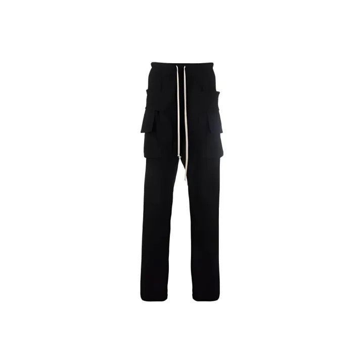 Rick Owens Rick Owens DRKSHDW Black Drawstring Cargo Pants -2508 Size US 26 / EU 42 - 1 Thumbnail
