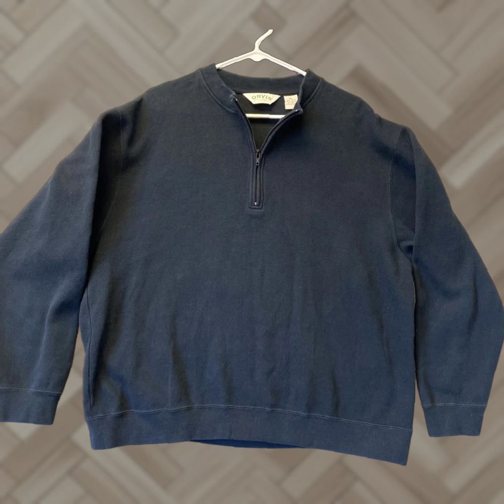 Orvis Orvis Sweater Mens XL 1/4 Zip Long Sleeve Black Cashmere Blend Casual 1029 Mens Size US XL / EU 56 / 4 - 1 Thumbnail