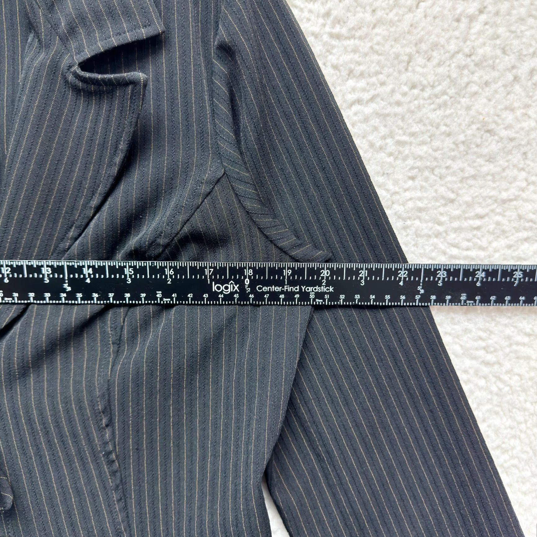 Vintage VINTAGE 90s Y2K Blazer Jacket Top Large Black Open Tie Front Corpcore Office Womens L Size L / US 10 / IT 46 - 7 Thumbnail
