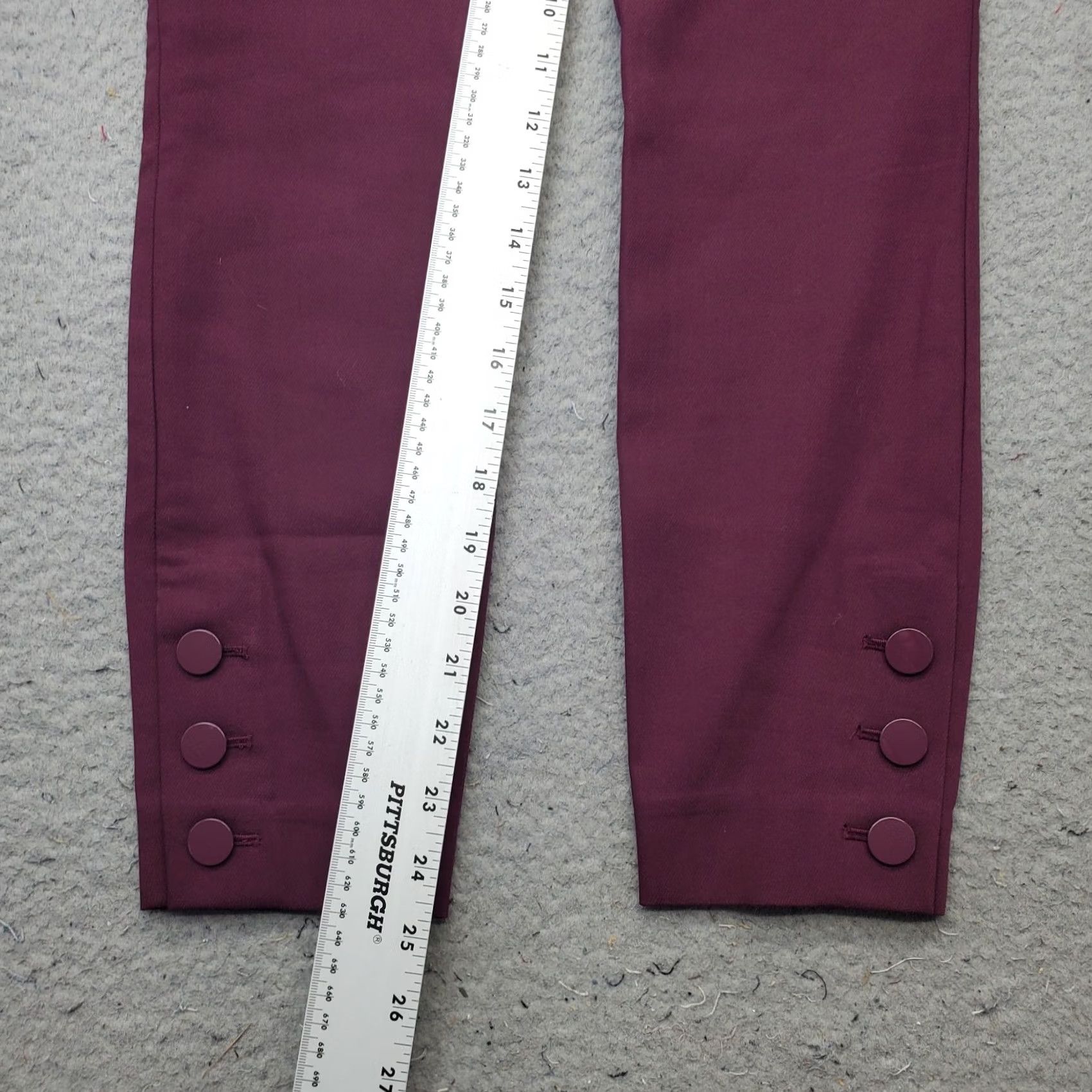 Loft LOFT Women's 4P Purple Stretch Skinny Leg Ankle Pants Hem Outdoor Button Hem Casual Shirt/Pants? Size 27" / US 4 / IT 40 - 4 Thumbnail