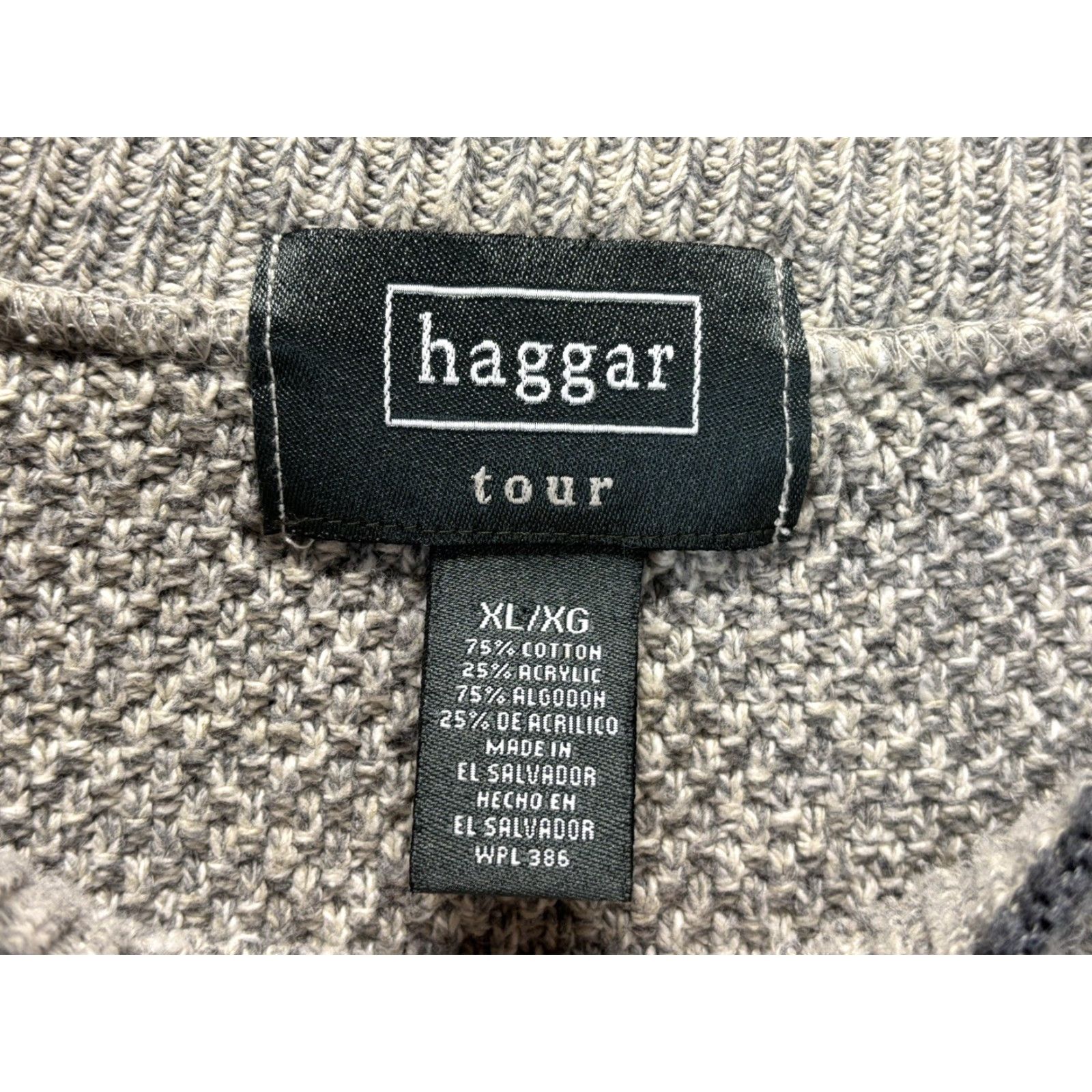 Haggar VINTAGE Haggar Golf Sweater Mens XL Gray Crew Neck Pullover Knit Cotton 90s Preppy Boxy Size US XL / EU 56 / 4 - 5 Thumbnail