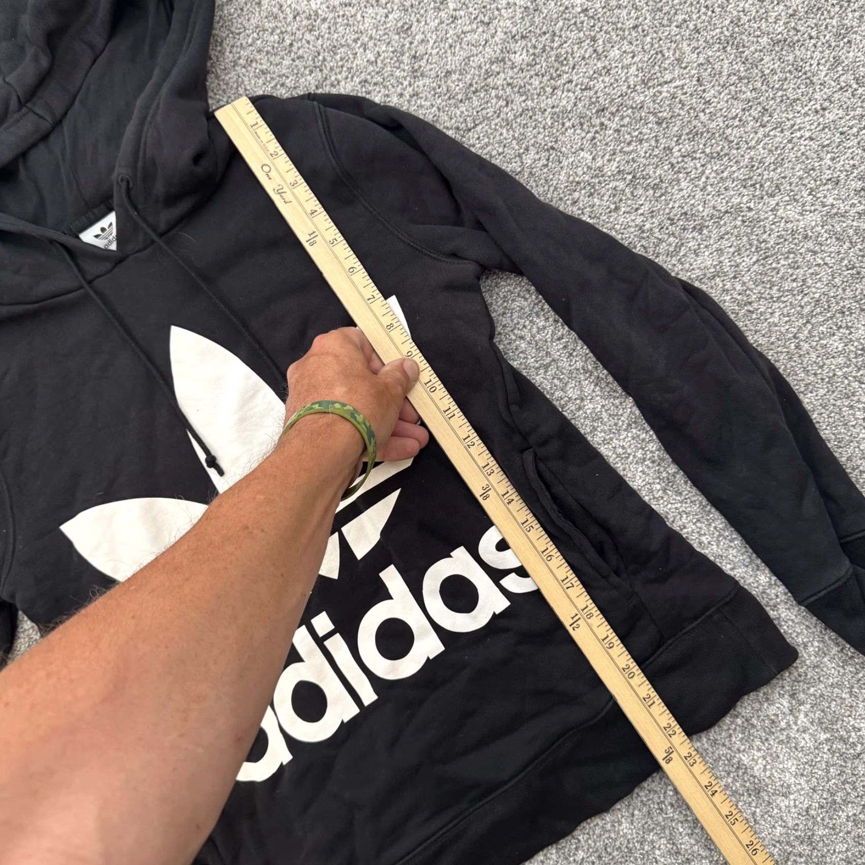Adidas Adidas Hoodie Womens XS Black Trefoil Pullover Sweatshirt Spell Out Logo CE2408 Size XS / US 0-2 / IT 36-38 - 2 Thumbnail