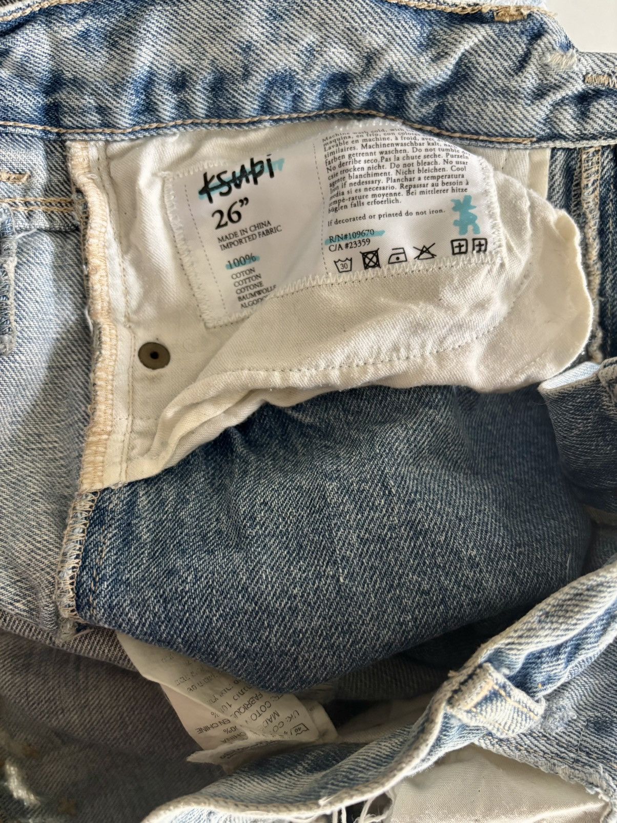 Ksubi Ksubi Men's Distressed Straight Jeans Size US 26 / EU 42 - 5 Thumbnail