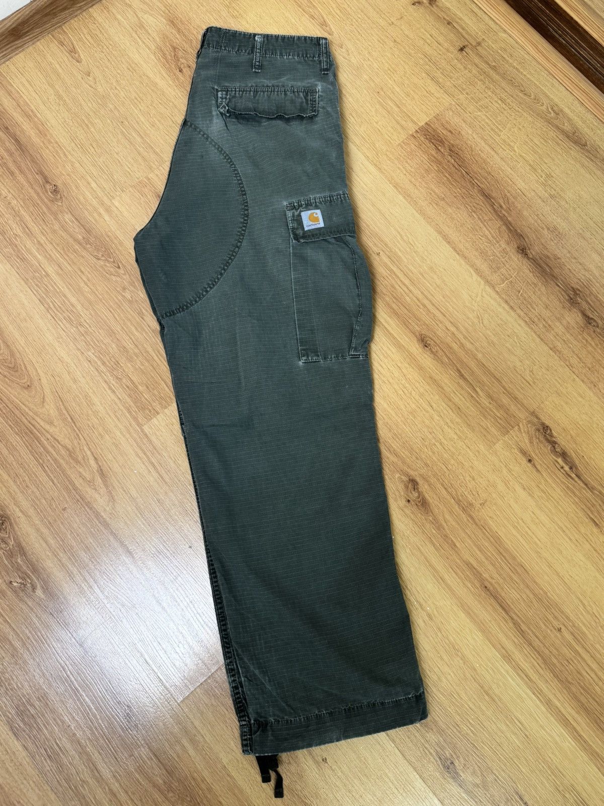 Carhartt Vintage 90s Carhartt Cargo Pants Multilpocket Olive Green L Size US 34 / EU 50 - 4 Thumbnail
