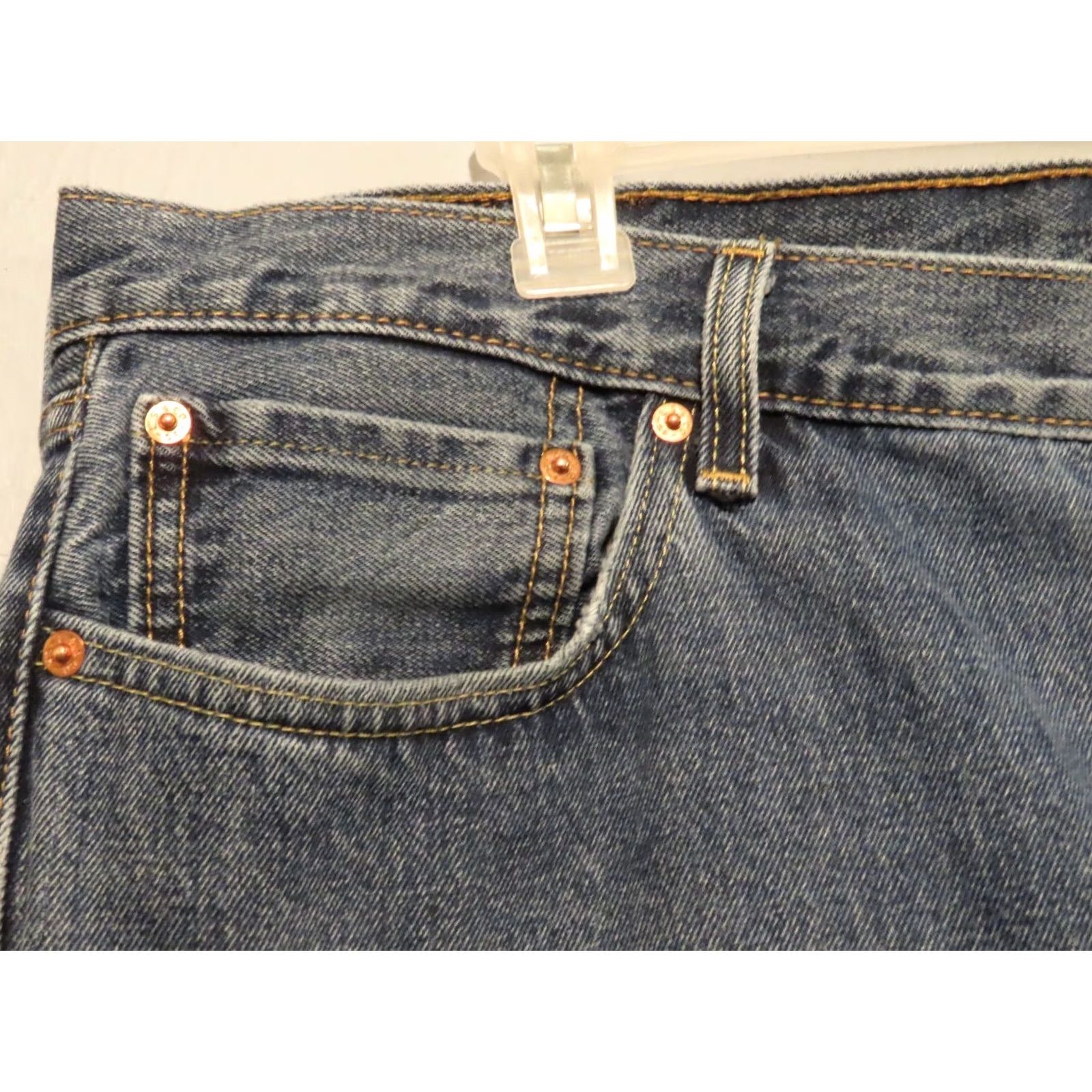 Levi's Levi's 550 Jeans Men 42x30 Relaxed Fit Blue Medium Wash Denim Pockets Straight 5-Pocket Belt Loops Zipper Size US 42 / EU 58 - 4 Thumbnail