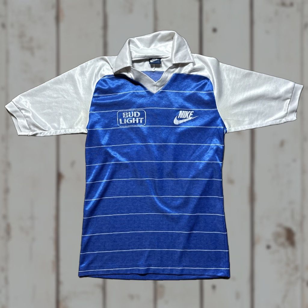 Nike VINTAGE Nike Polo Shirt Short Sleeve Mens S Blue USA 80s 90s Soccer USA Mac Attack Streetwear Lightweight Cotton Polo Shirt Size US S / EU 44-46 / 1 - 1 Thumbnail