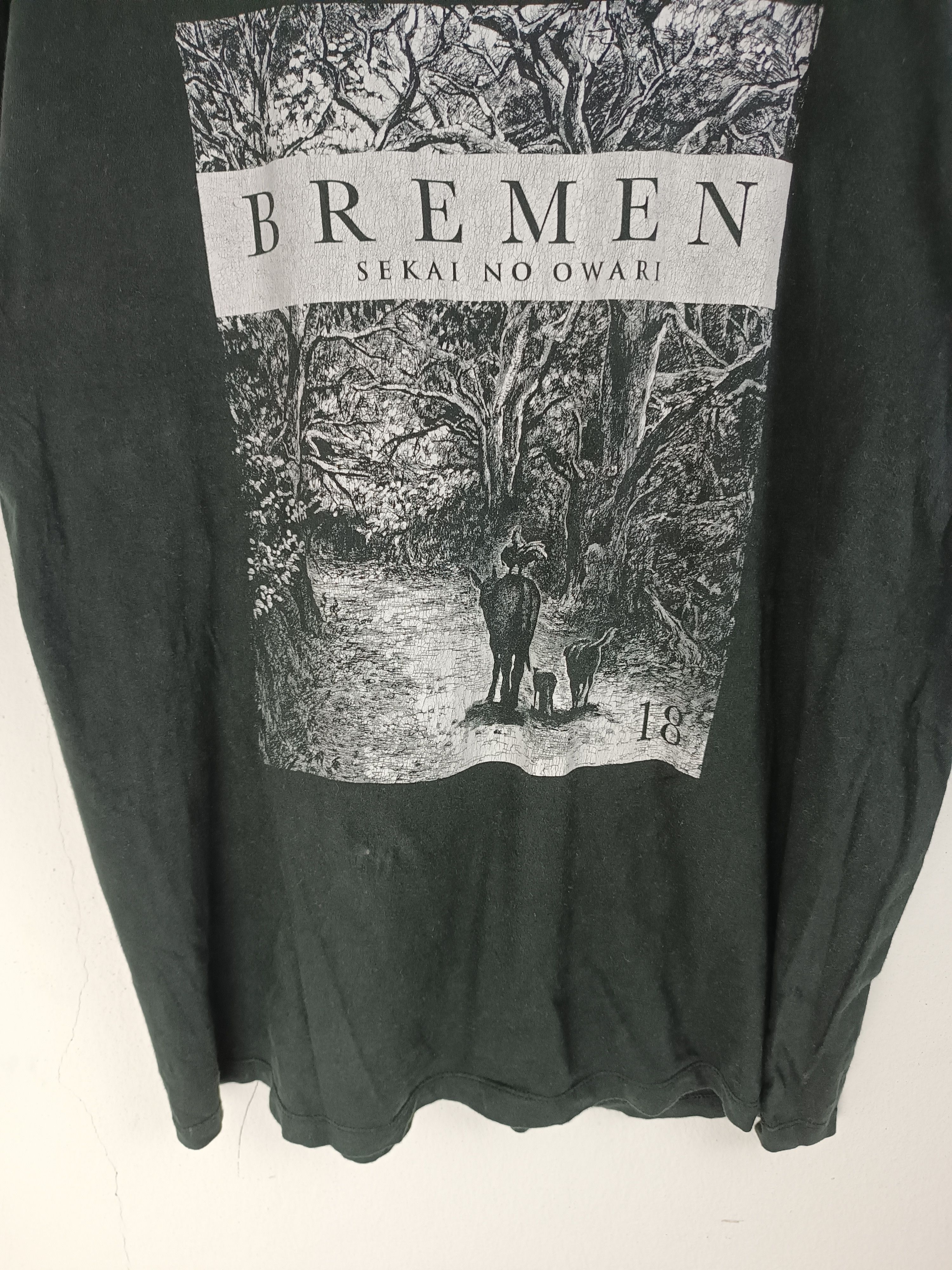 Band Tees VINTAGE SEKAI NO OWARI BREMEN JAPANESE ROCK one ok radwimps Size US M / EU 48-50 / 2 - 6 Thumbnail