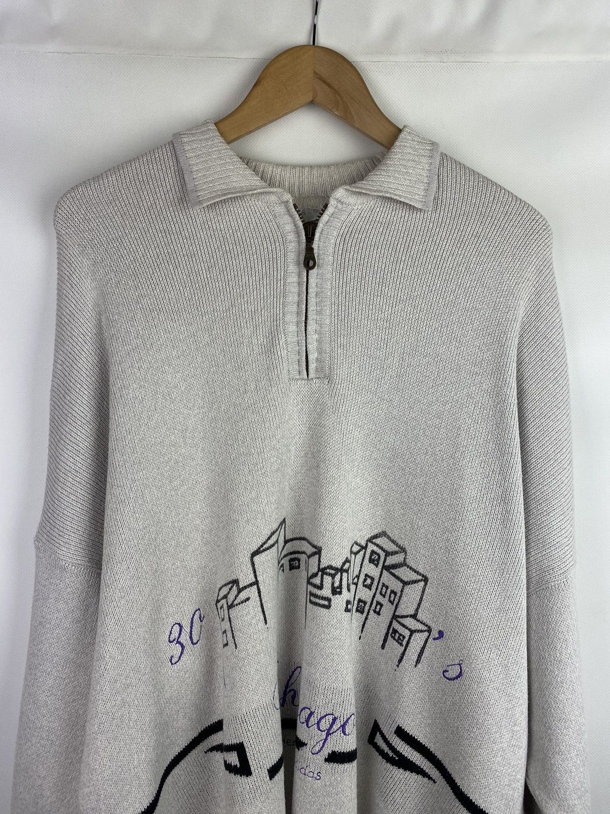 Adidas Rare Adidas Vintage Chicago 30’s men’s sweater pullover Size US XXL / EU 58 / 5 - 2 Thumbnail