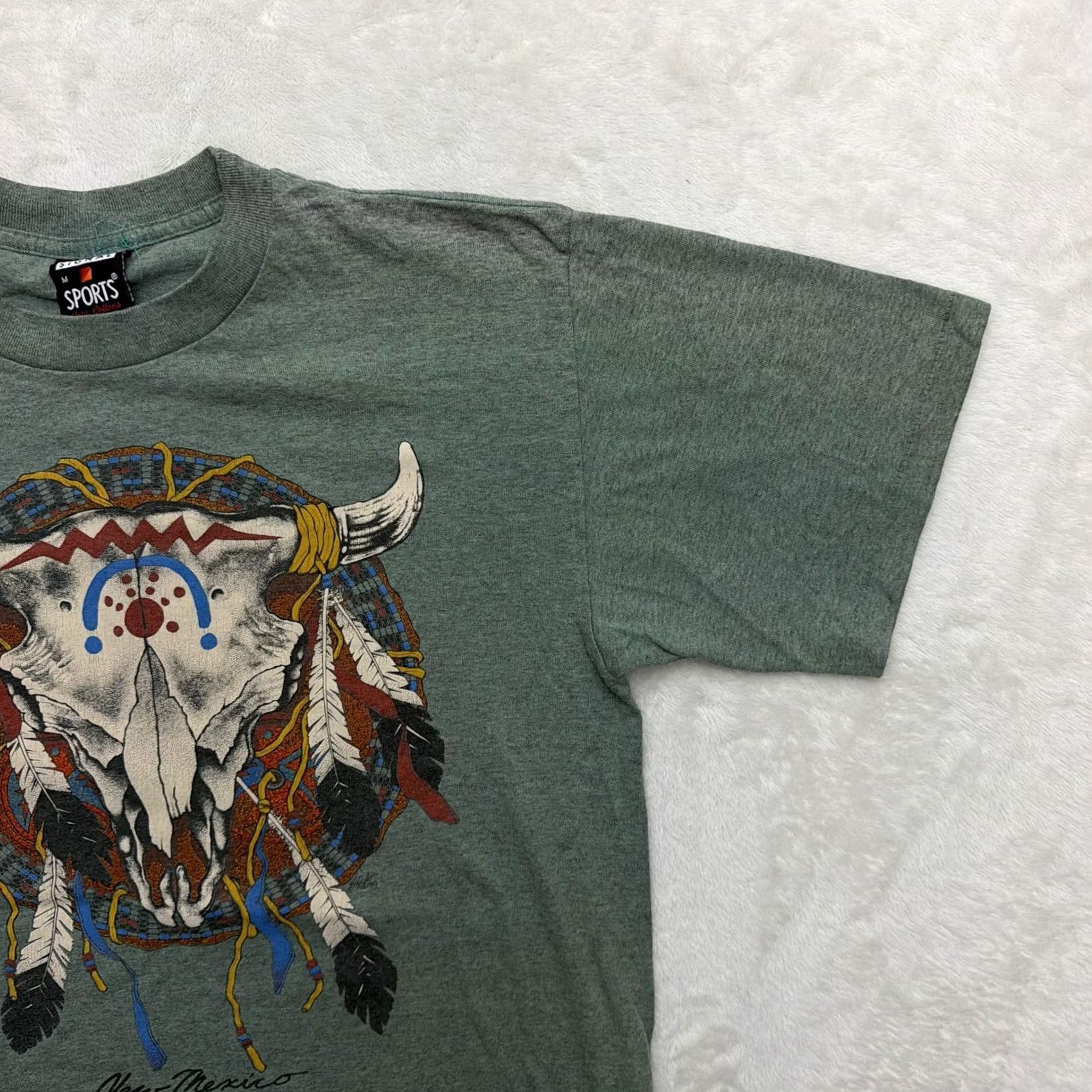 Vintage Signal Sports Skull Shirt Mens M Green Western Graphic Tee Size US M / EU 48-50 / 2 - 3 Thumbnail
