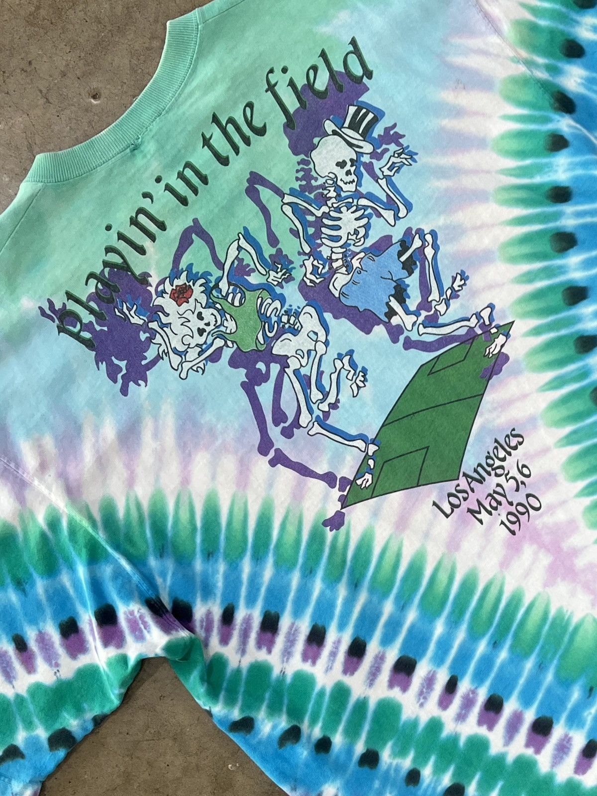 Band Tees Vintage 1990 Grateful Dead Olympic Velodrome Tie Dye Tee XL Size US XL / EU 56 / 4 - 4 Thumbnail