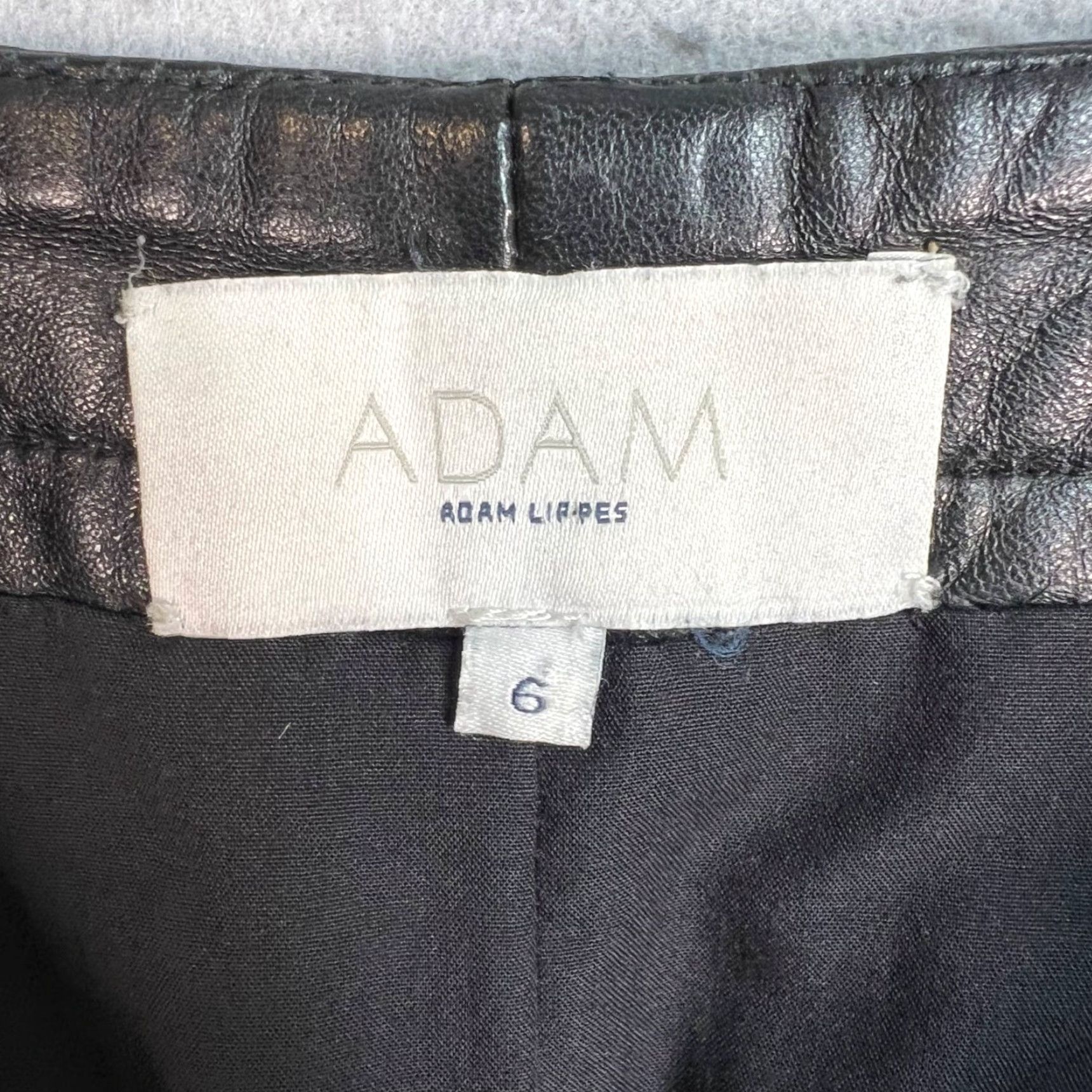 Adam Lippes Adam Lippes Skirt Women's Mini Black Faux Leather Size 6 Size 28" / US 6 / IT 42 - 3 Thumbnail