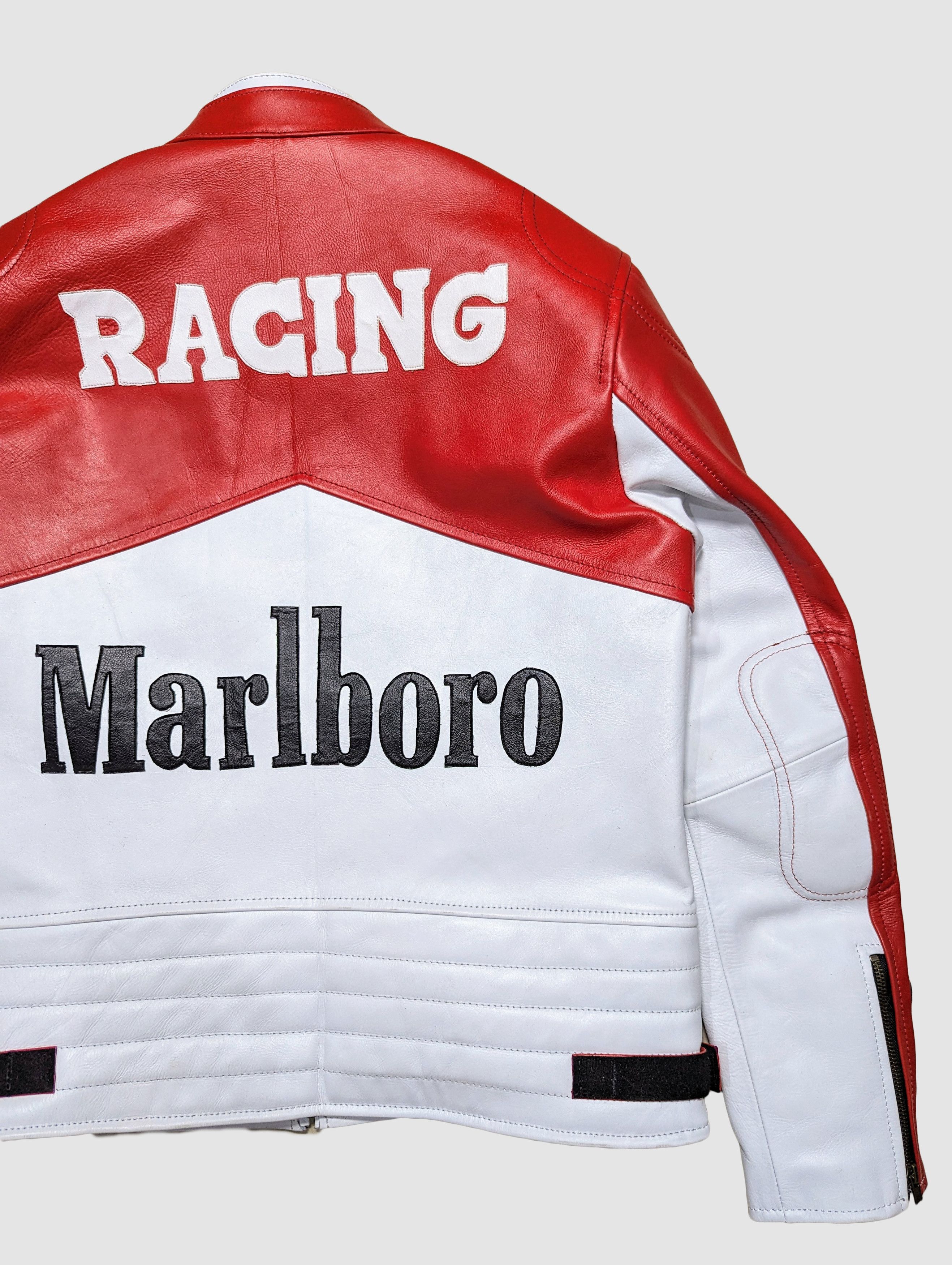 Vintage MARLBORO VINTAGE LEATHER JACKET RARE Y2K Size US L / EU 52-54 / 3 - 9 Thumbnail