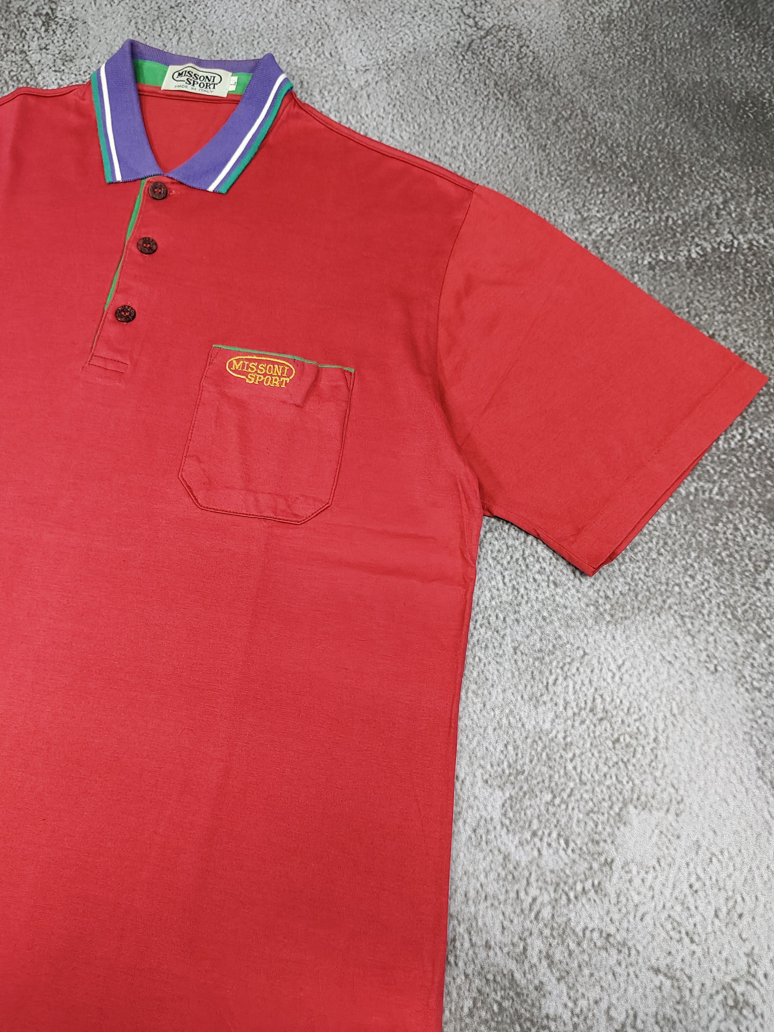 Missoni 90s Missoni Sport- Embroidered Logo Chest Pocket Polos Size US L / EU 52-54 / 3 - 2 Thumbnail